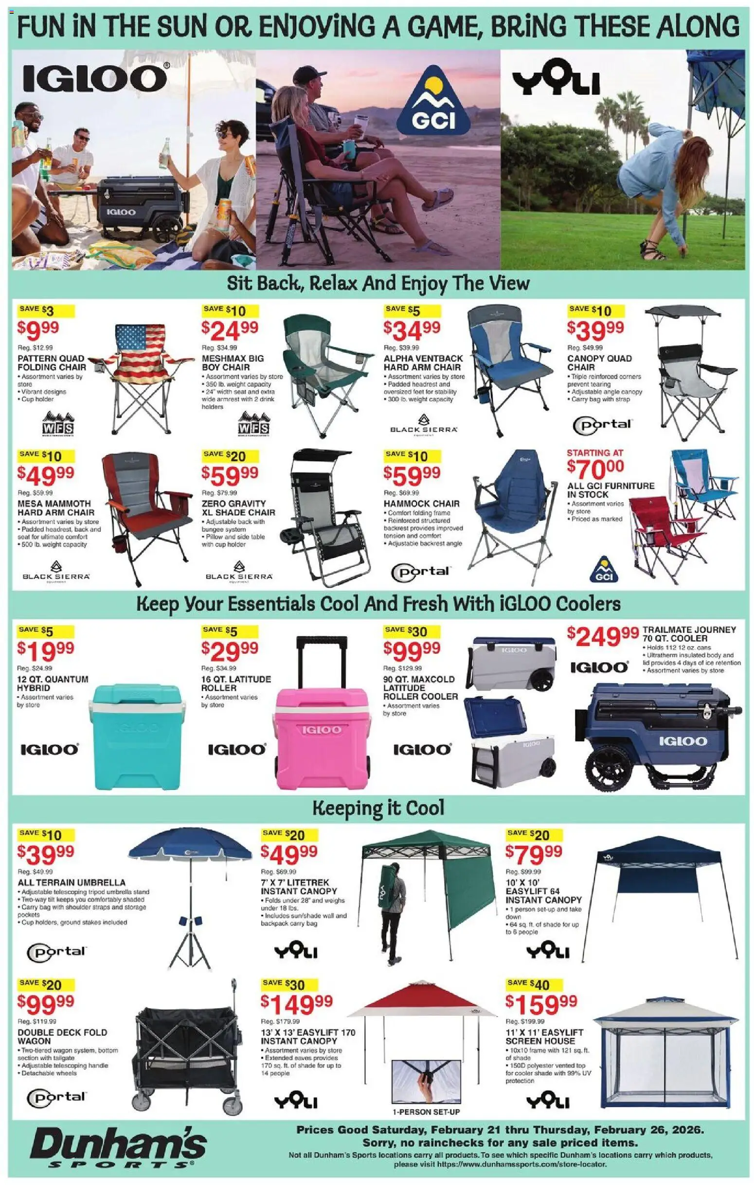 Dunham's Sports Weekly Ad - valid from 21.02.2026 | Page: 4 | Products: Pillow, Chair, Bag, Weight