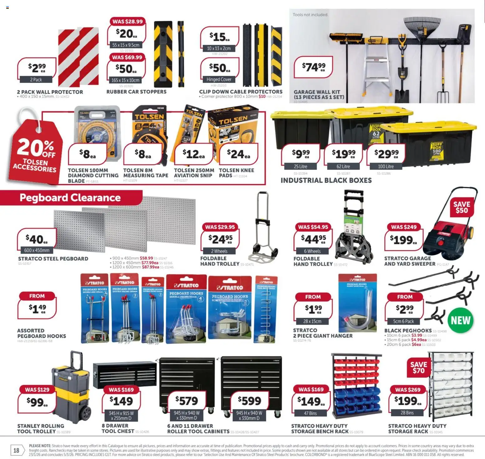 Stratco catalogue - valid from 23.01.2026 | Page: 18 | Products: Trolley, Accessories, Clip, Bench