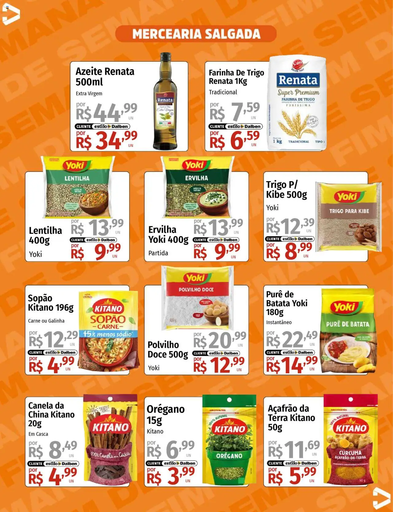 Supermercado Dalben Folheto - válido de 08.08.2025 | Página: 8 | Produtos: Ervilha, Farinha de trigo, Orégano, Azeite