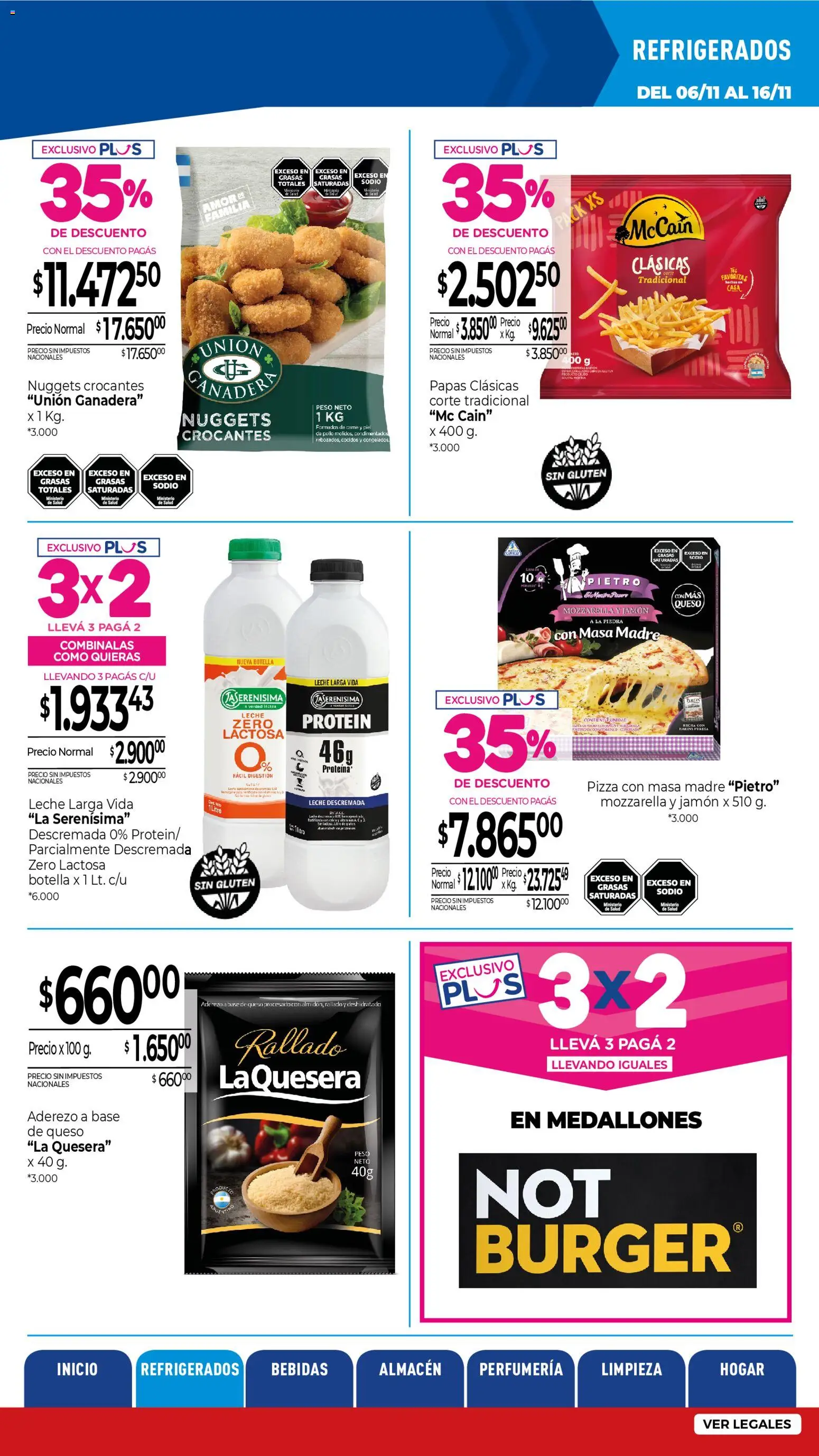 La Anonima catálogo │ válido desde el 06.11.2025 | Página: 6 | Productos: Peso, Pollo, Jamón, Pizza