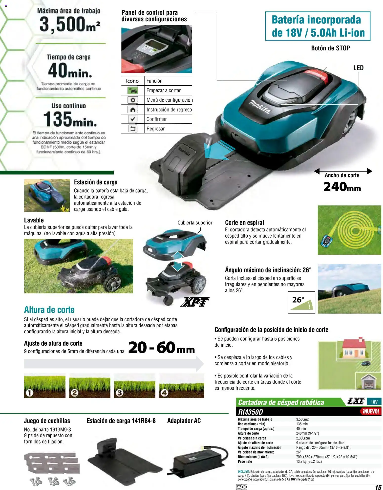 Nuevas ofertas de Makita válidas en toda la República Mexicana desde el 07.10.2024. ¡Encuentra las mejores ofertas en Makita catálogo Ope! | Página: 15 | Productos: Cable, Juego, Adaptador, Pendientes