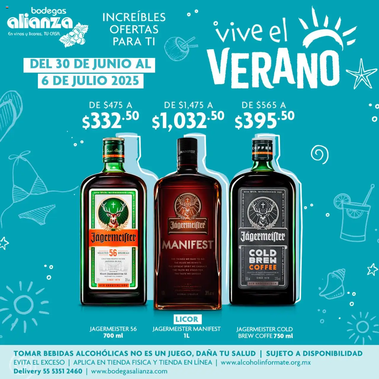 Nuevas ofertas de Bodegas Alianza válidas en toda la República Mexicana desde el 30.06.2025. ¡Encuentra las mejores ofertas en Bodegas Alianza catálogo Vive El Verano! | Página: 1