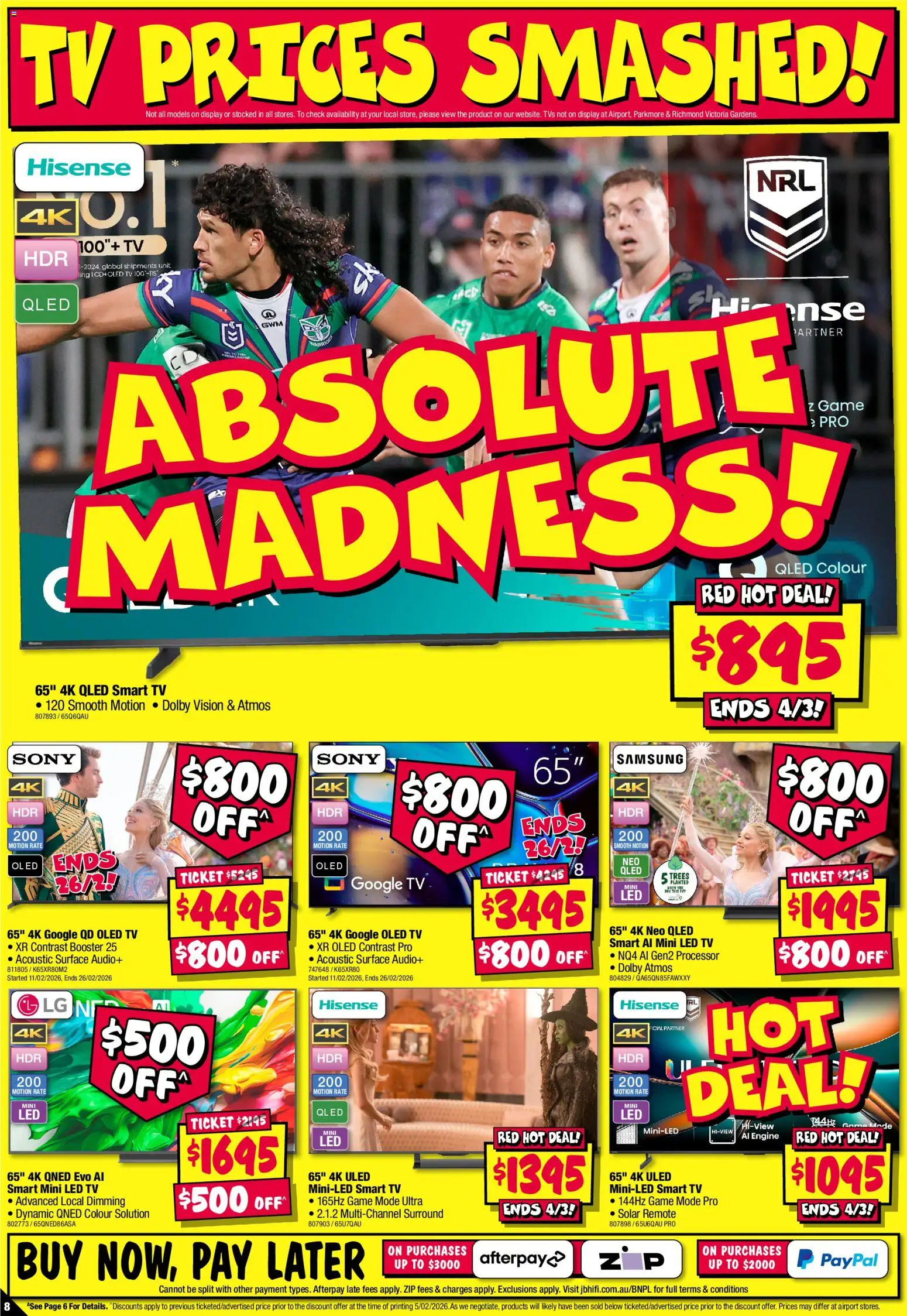 JB Hi-Fi catalogue - valid from 19.02.2026 | Page: 8 | Products: Tv, Audio, Game, Smart tv