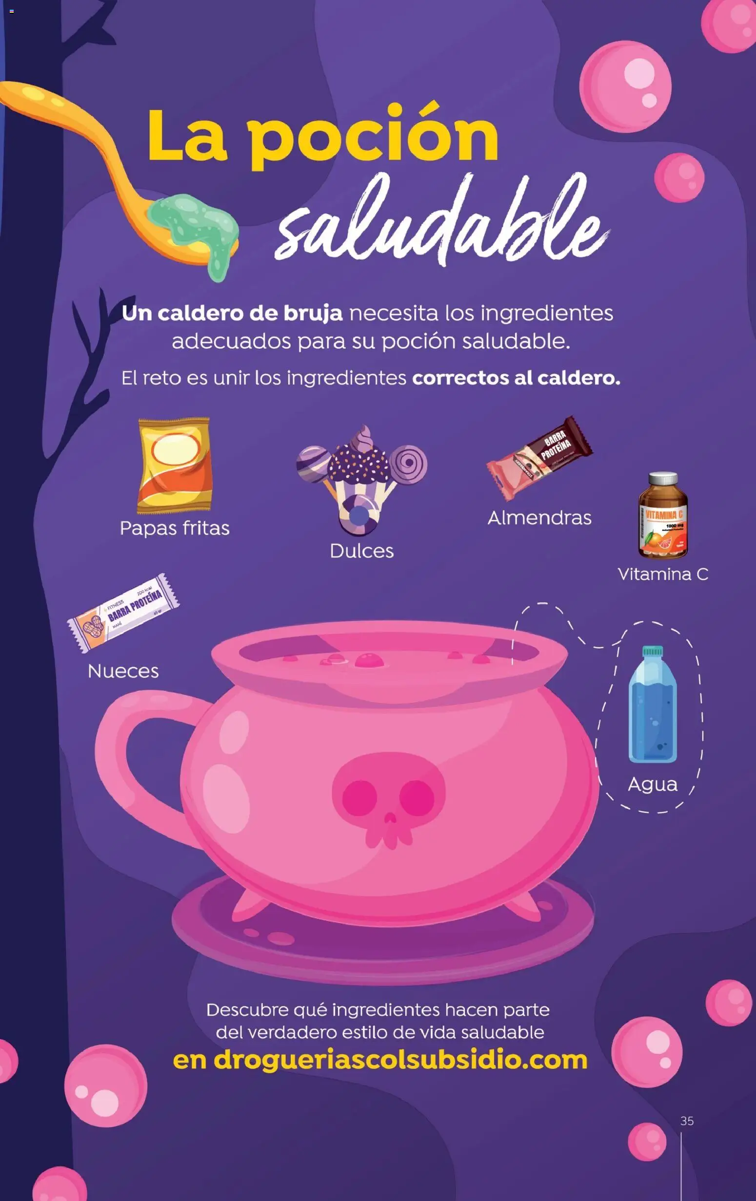 Colsubsidio revista - valida desde el 01.10.2025 | Página: 35 | Productos: Papas fritas, Almendras, Ruana, Plátano
