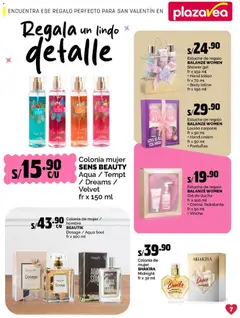 Vista previa de folleto Plaza Vea - Díptico SAN VALENTIN de la Plaza Vea válido desde 02.02.2026 | Página: 7 | Productos: Gel de ducha, Ducha, Crema, Pantuflas
