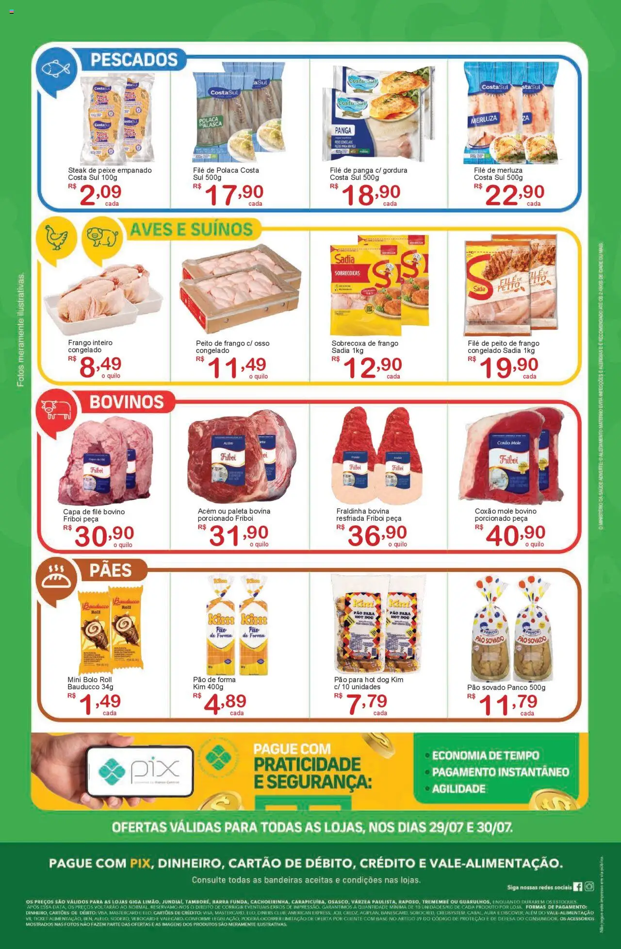GIGA Atacado Folheto - válido de 29.07.2025 | Página: 2 | Produtos: Fraldinha, Pão, Peixe, Frango
