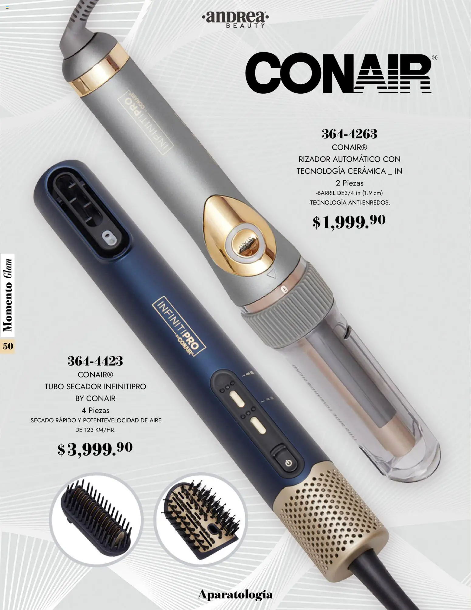 Nuevas ofertas de Andrea válidas en toda la República Mexicana desde el 26.10.2025. ¡Encuentra las mejores ofertas en Andrea catálogo Momento Glam! | Página: 50 | Productos: Rizador