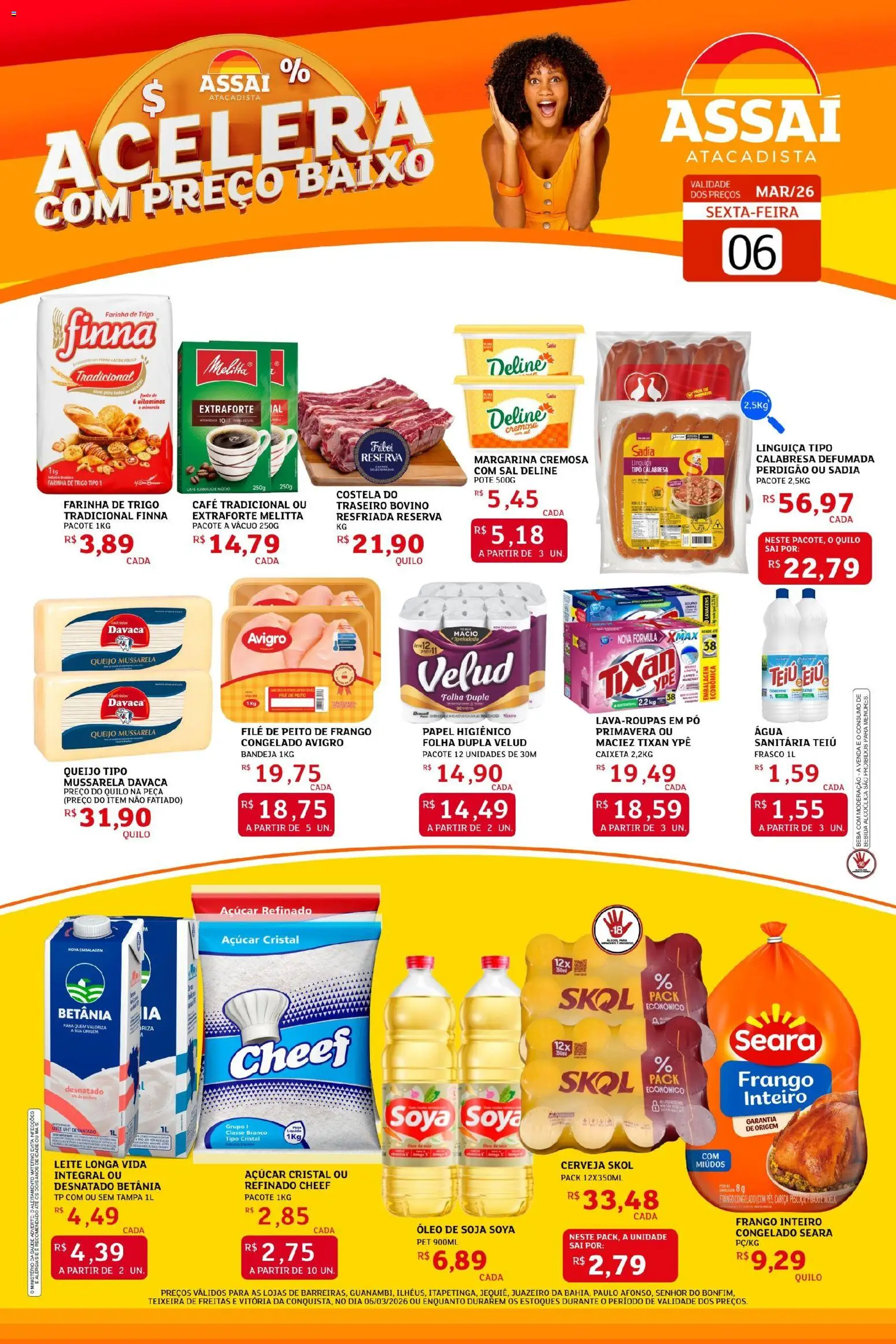 Assaí Atacadista Folheto - válido de 06.03.2026 | Página: 1 | Produtos: Óleo, Café, Cerveja, Bebida
