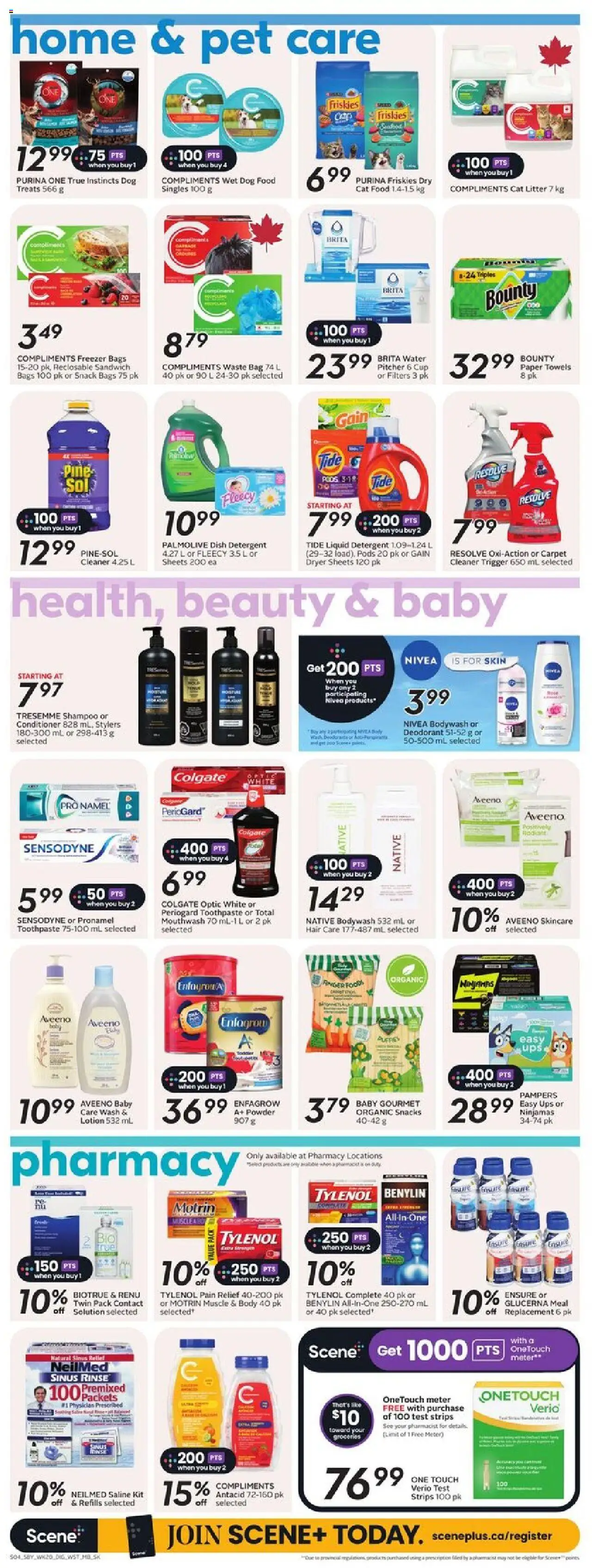 Safeway flyer valid from 11.09.2025 | Page: 12 | Products: Freezer, Shampoo, Mouthwash, Detergent