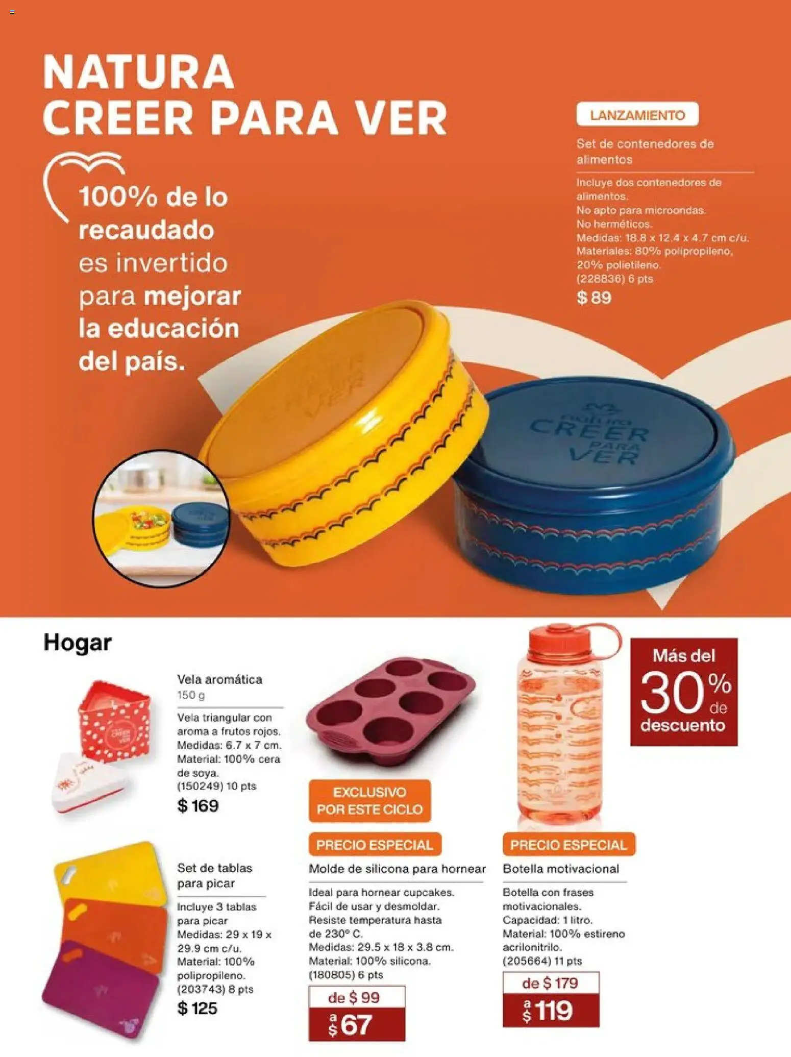 Nuevas ofertas de Natura válidas en toda la República Mexicana desde el 20.12.2025. ¡Encuentra las mejores ofertas en Natura campaña 1 2026! | Página: 152 | Productos: Cera, Vela, Botella, Molde