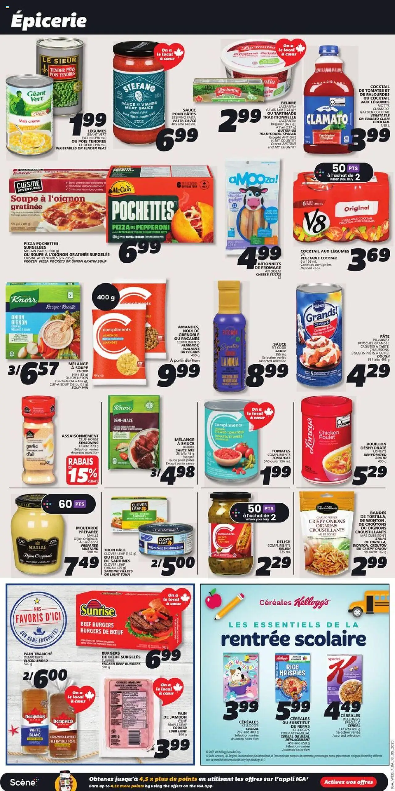IGA flyer valid from 18.09.2025 | Page: 9 | Products: Butter, Bread, Ham, Chicken