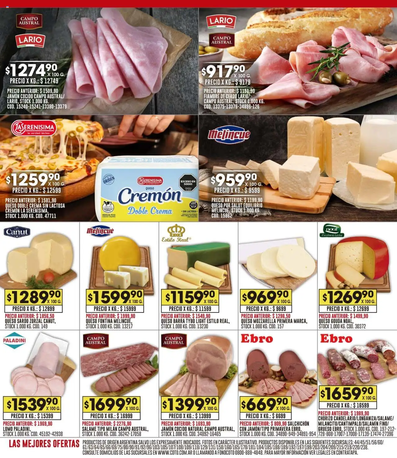 Coto ofertas │ válido desde el 16.06.2025 | Página: 10 | Productos: Jamón cocido, Salame, Cerdo, Crema
