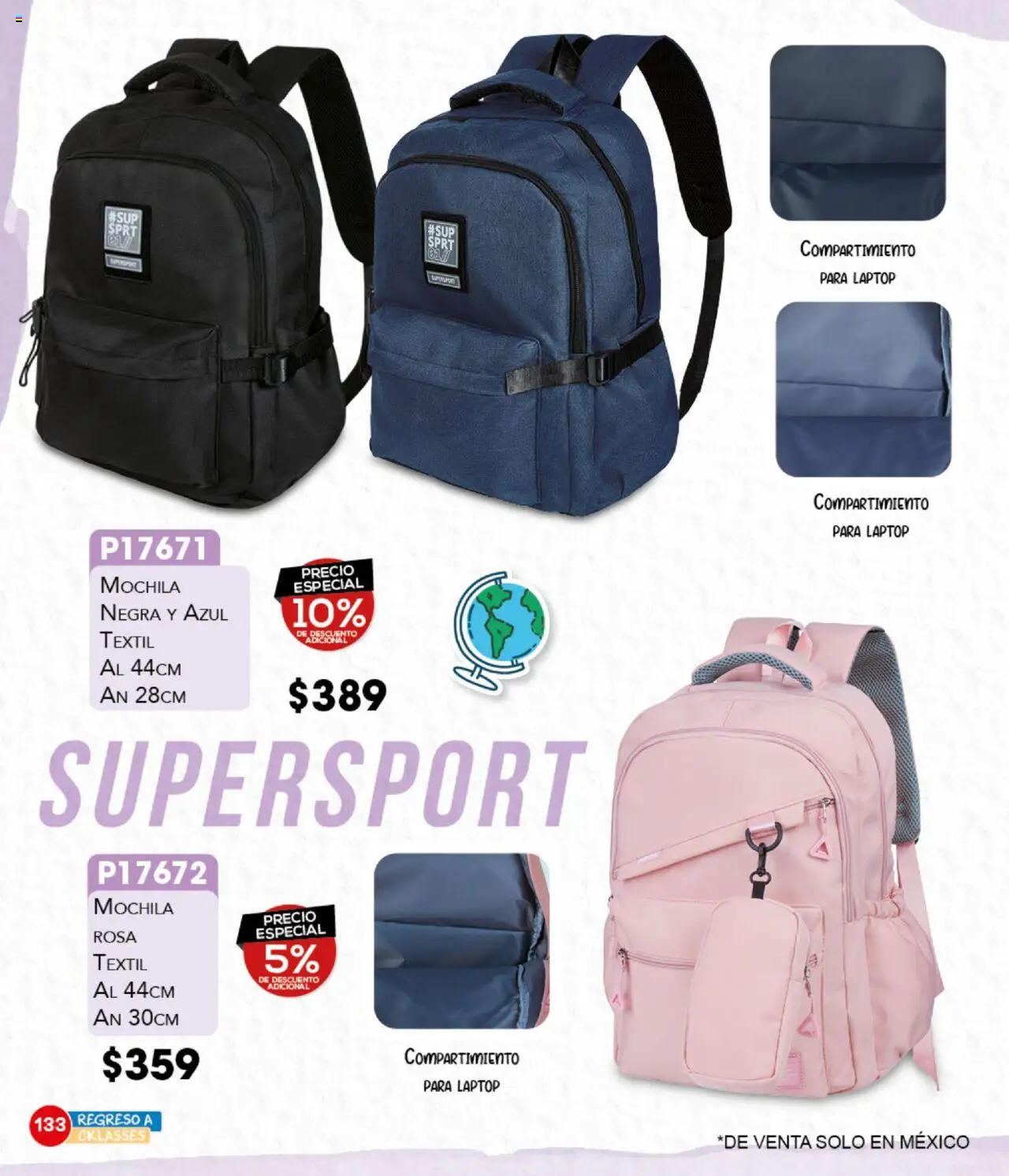 Nuevas ofertas de Cklass válidas en toda la República Mexicana desde el 18.08.2025. ¡Encuentra las mejores ofertas en Cklass - Catálogo Regreso a Clases! | Página: 134 | Productos: Mochila