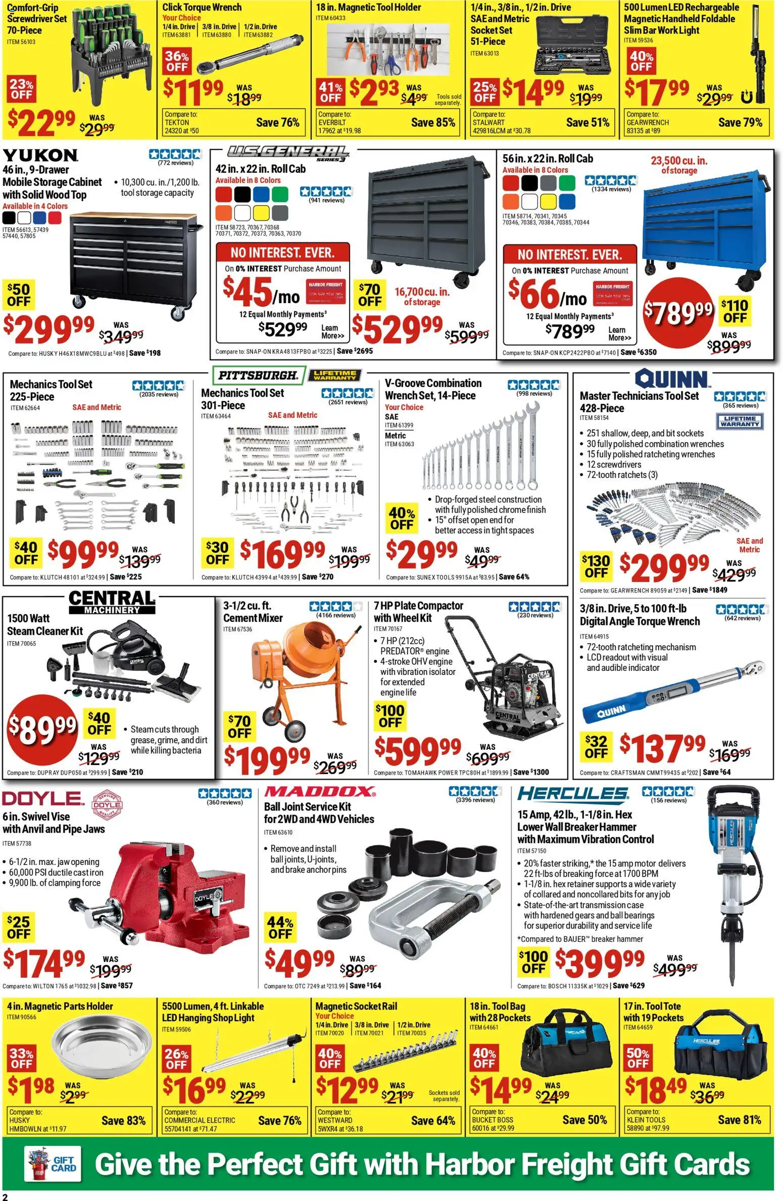Harbor Freight Black Friday - valid from 24.11.2025 | Page: 2 | Products: Socket, Wrench, Swivel, Hammer