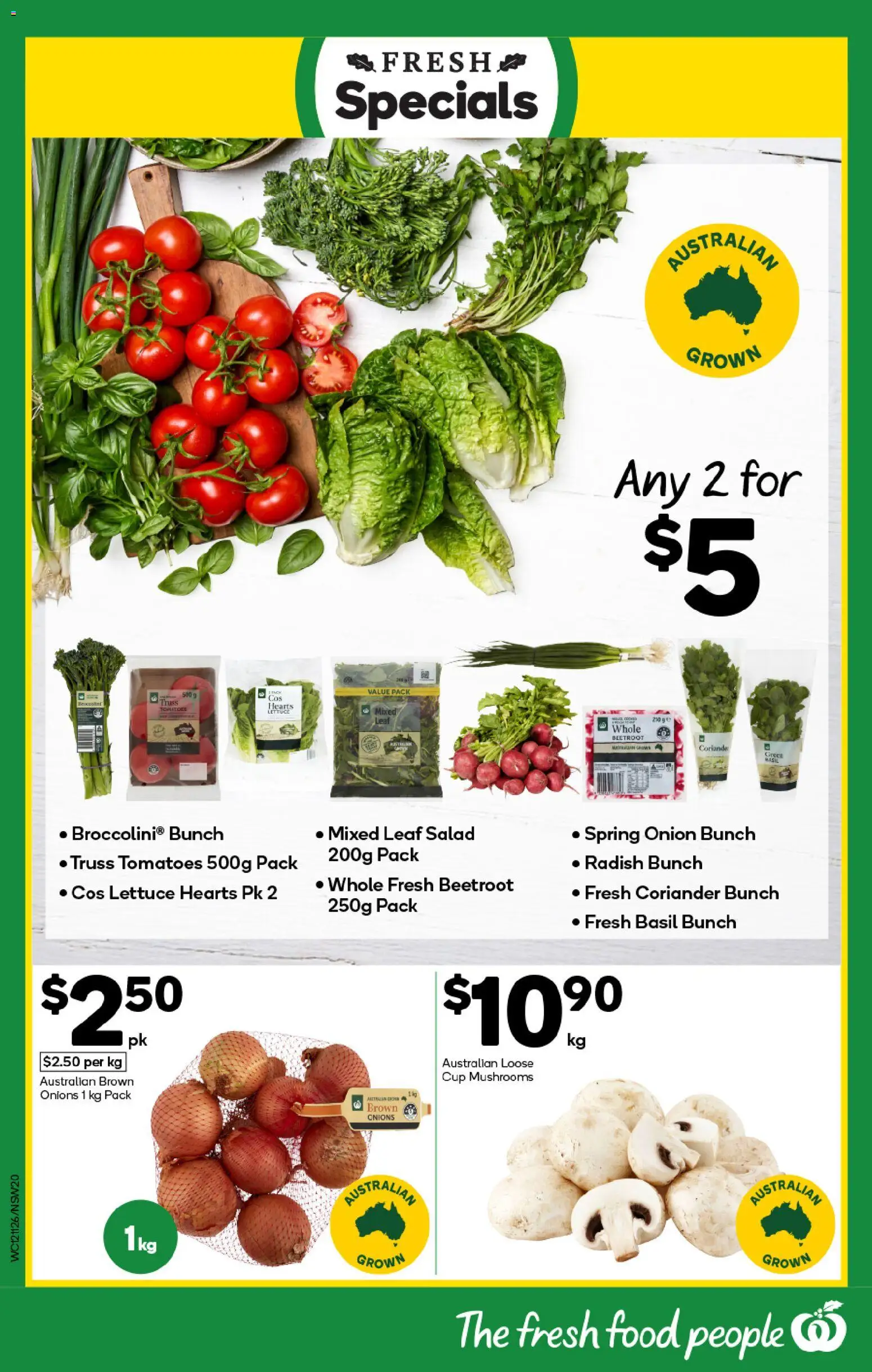 Woolworths catalogue - valid from 12.11.2025 | Page: 20 | Products: Lettuce, Radish, Onions, Beetroot