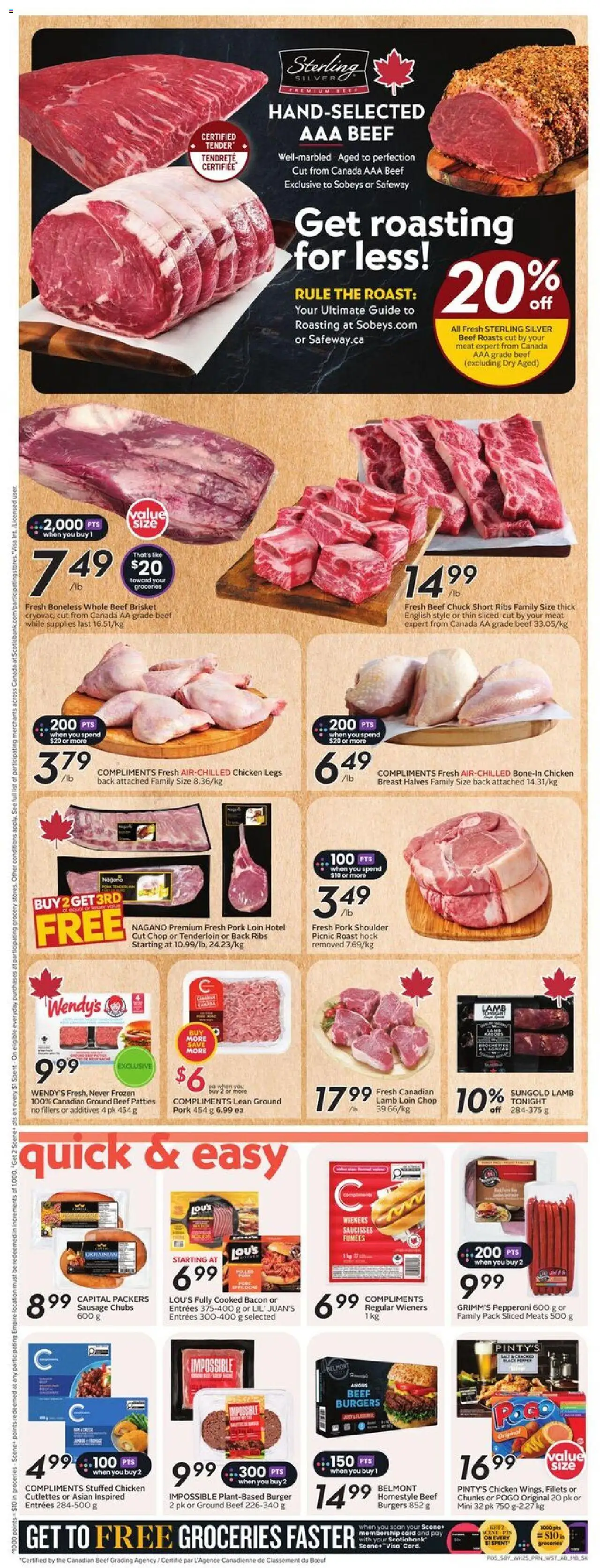 Safeway flyer valid from 16.10.2025 | Page: 8 | Products: Beef, Chicken, Pork