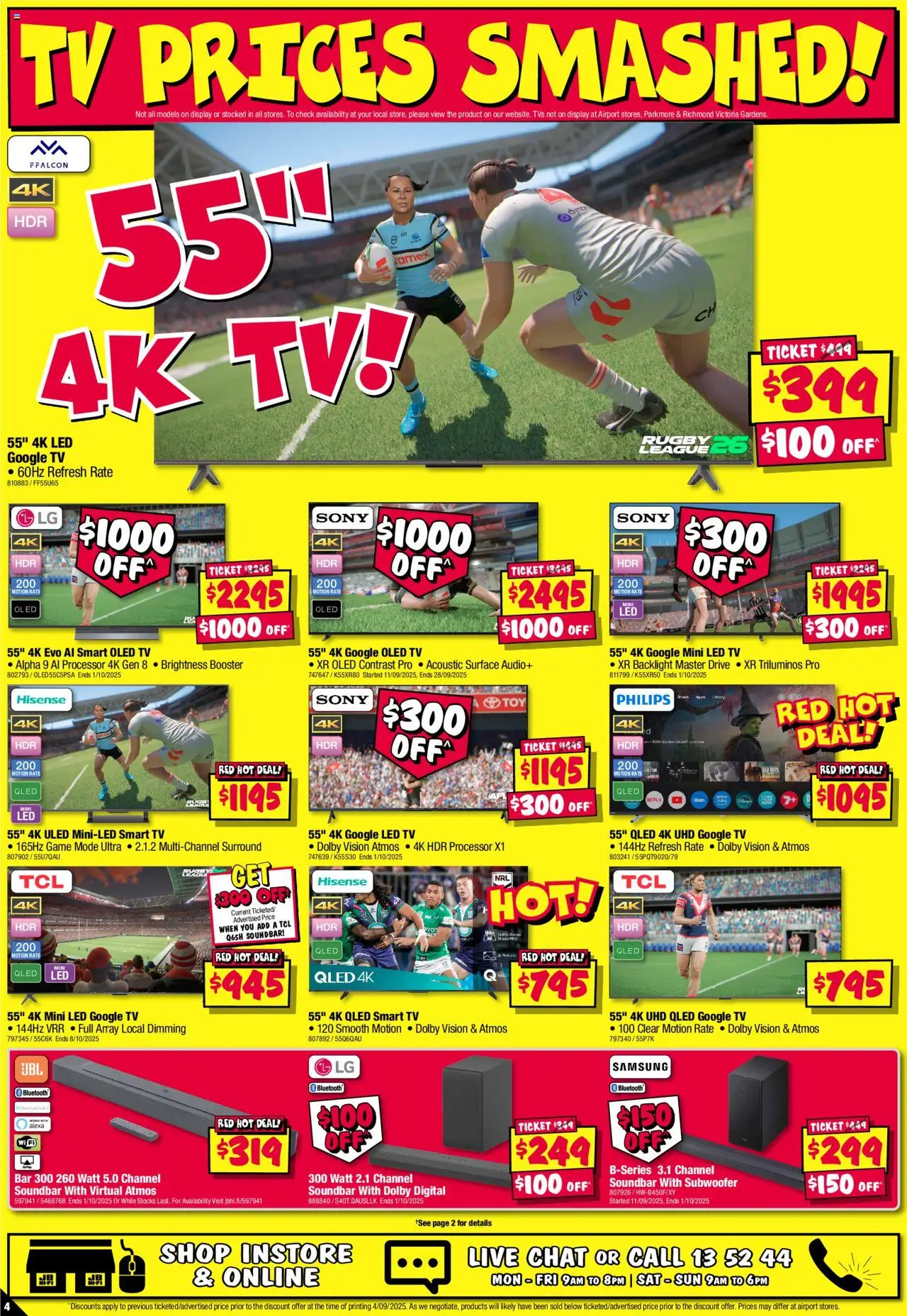 JB Hi-Fi catalogue - valid from 18.09.2025 | Page: 4 | Products: Digital, Tv, Game, Smart tv