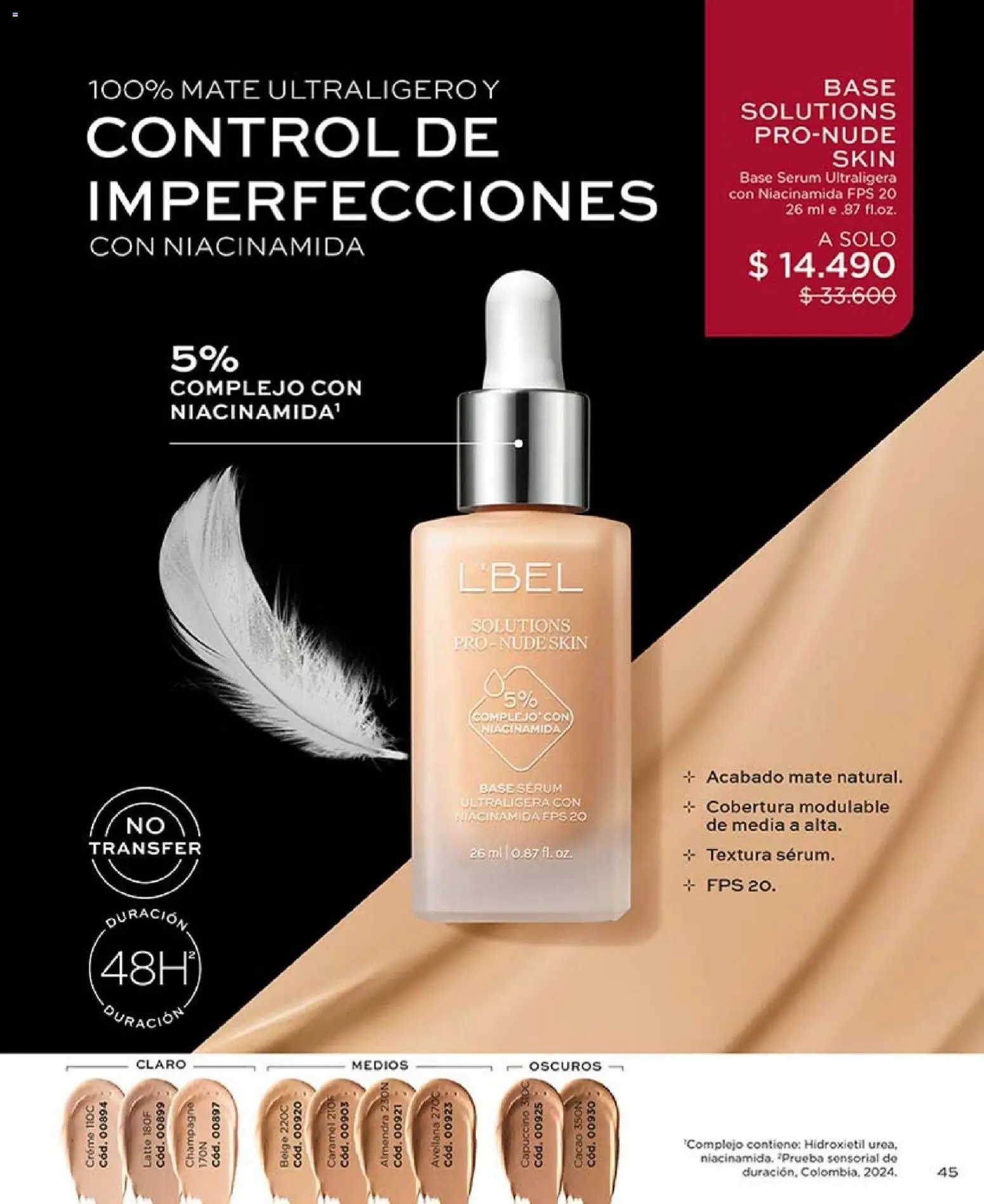 Catálogo L'Bel Campaña 18 │ válido desde el 30.11.2025 | Página: 45 | Productos: Almendra, Cacao, Mate, Base