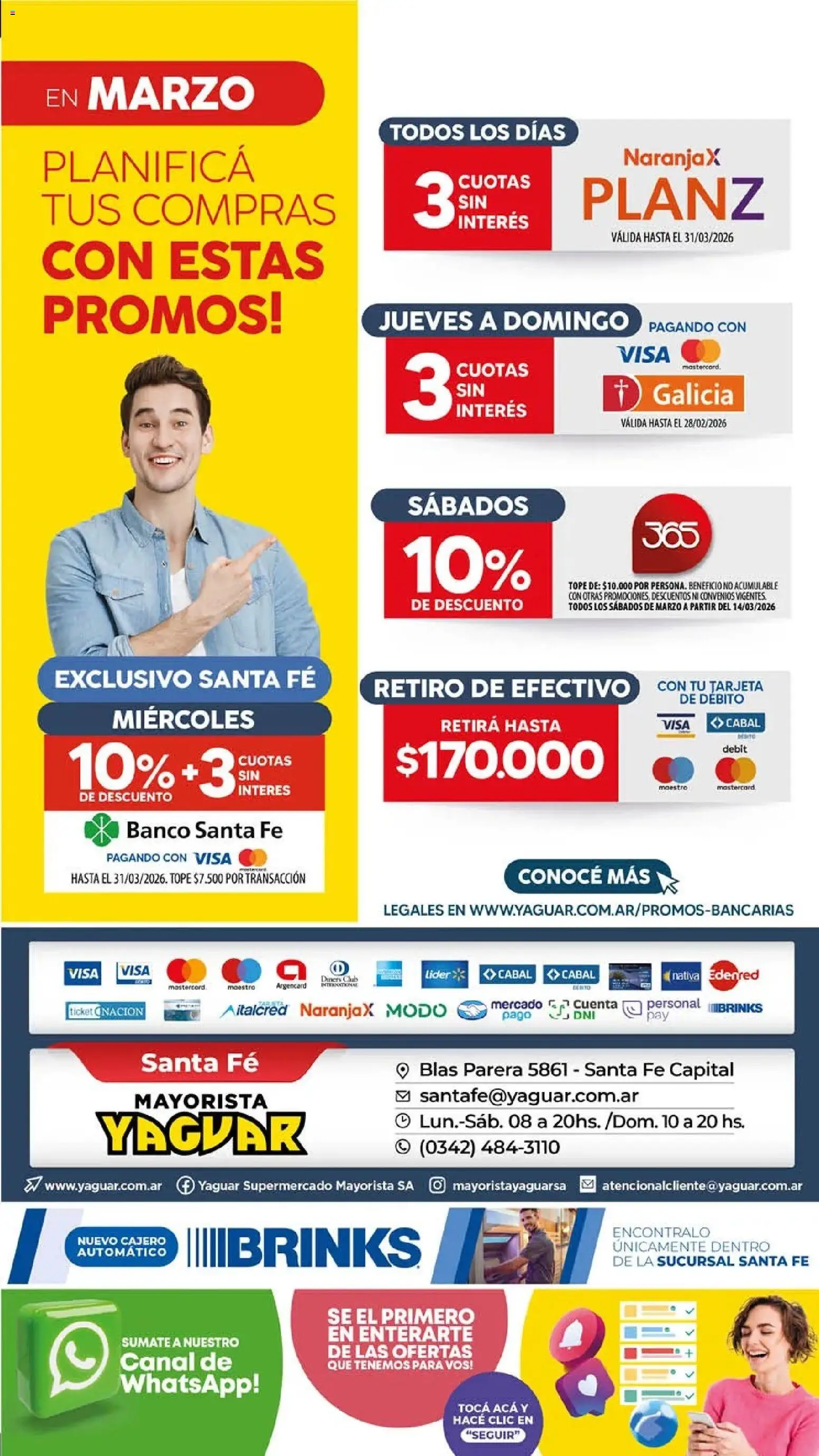 Yaguar - Oferta Semanal Santa Fé │ válido desde el 16.03.2026 | Página: 18 | Productos: Banco