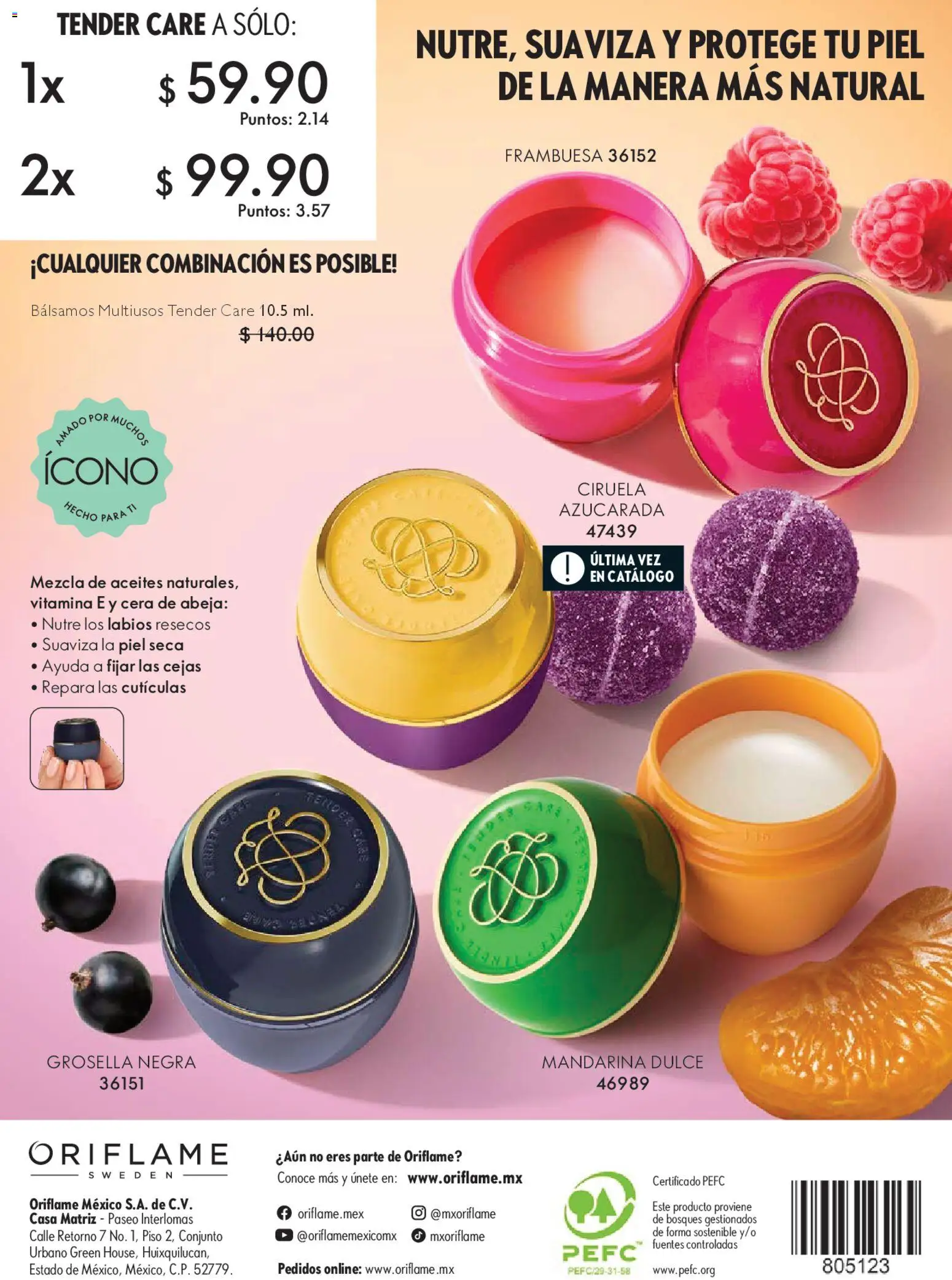 Nuevas ofertas de Oriflame válidas en toda la República Mexicana desde el 07.03.2026. ¡Encuentra las mejores ofertas en Oriflame campaña 4 2026! | Página: 140 | Productos: Cera, Conjunto