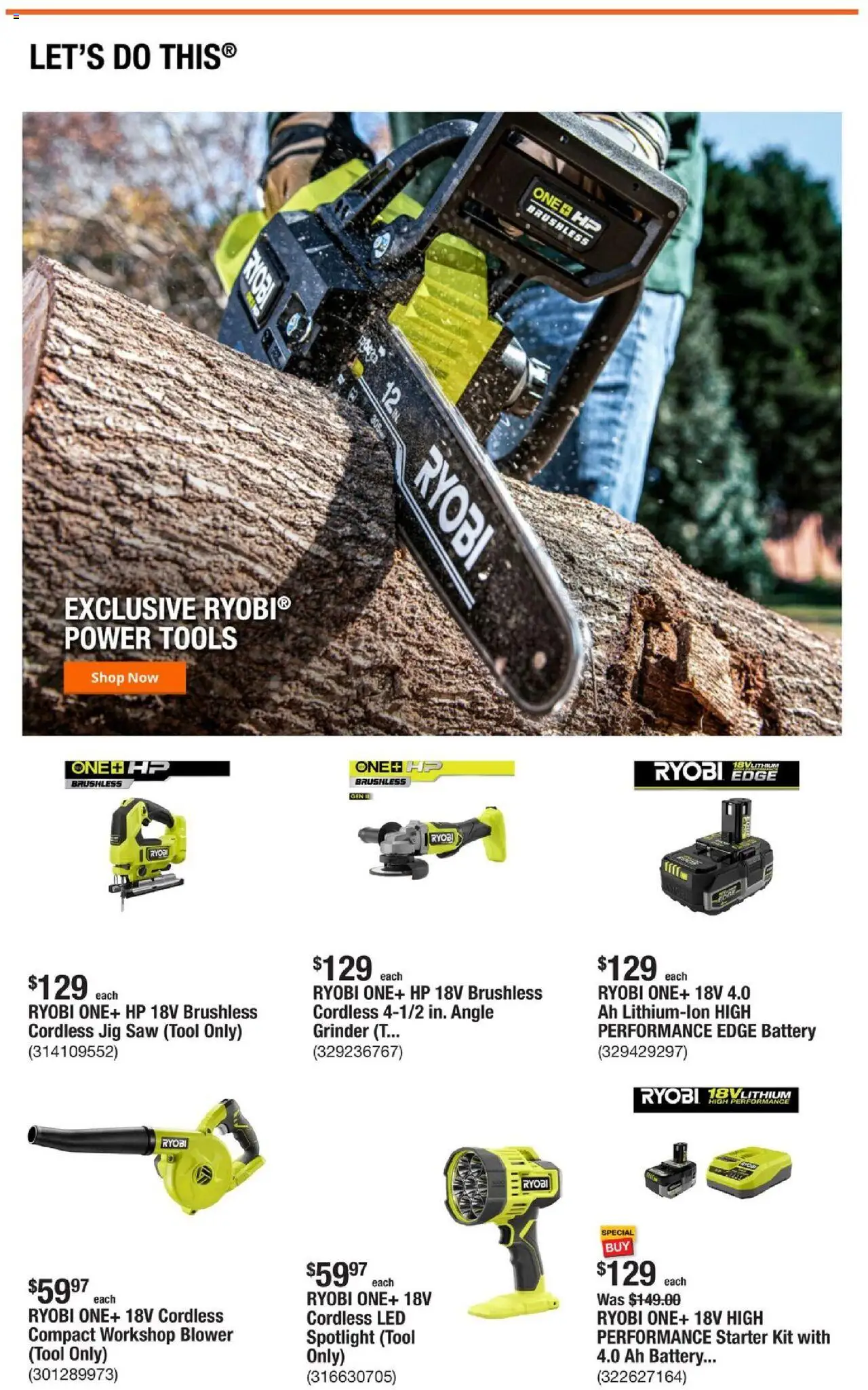 Home Depot Weekly Ad - FL - valid from 25.09.2025 | Page: 3 | Products: Saw, Battery, Jig Saw, Blower