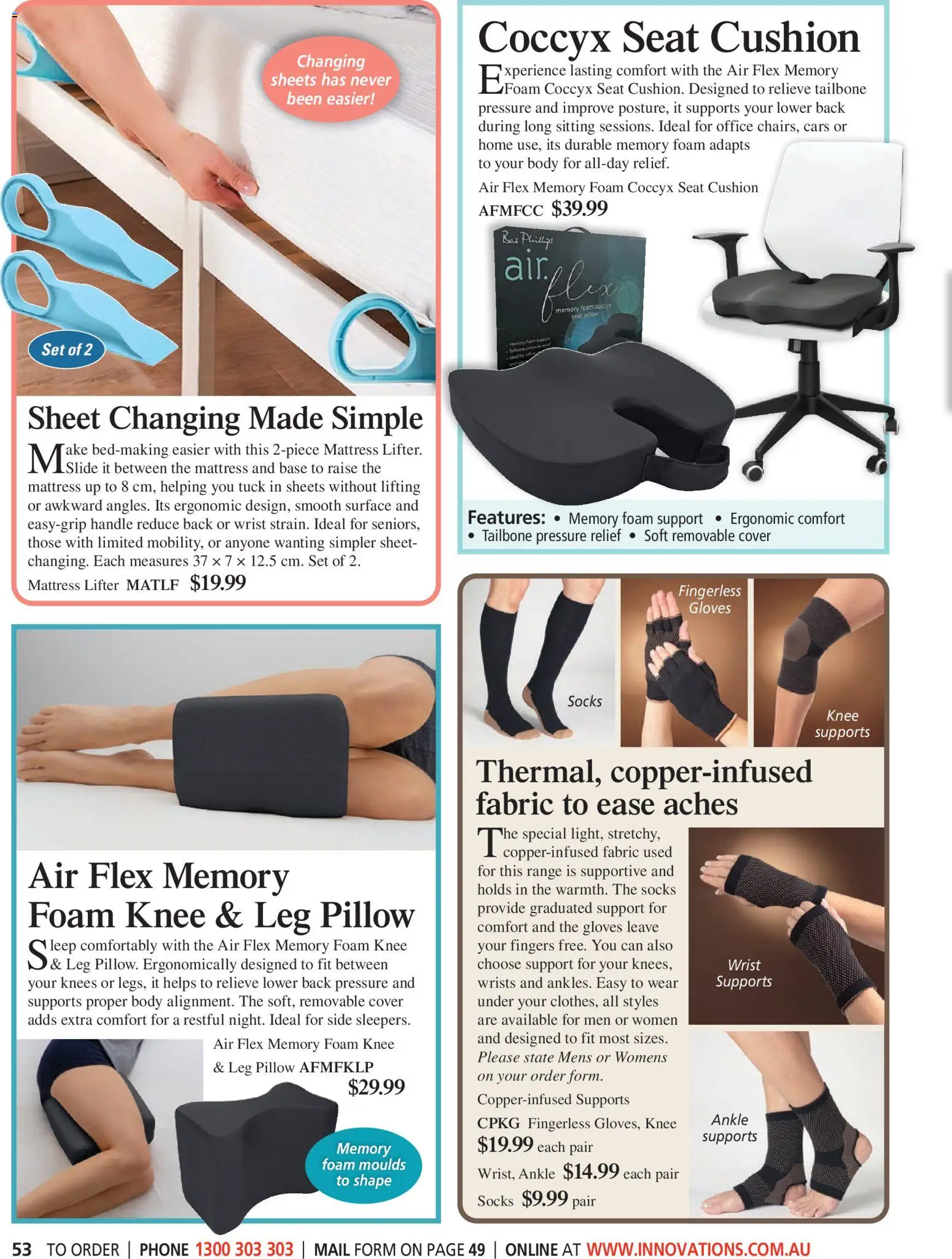 Innovations catalogue - valid from 07.01.2026 | Page: 8 | Products: Cushion, Ergonomic, Socks, Mattress