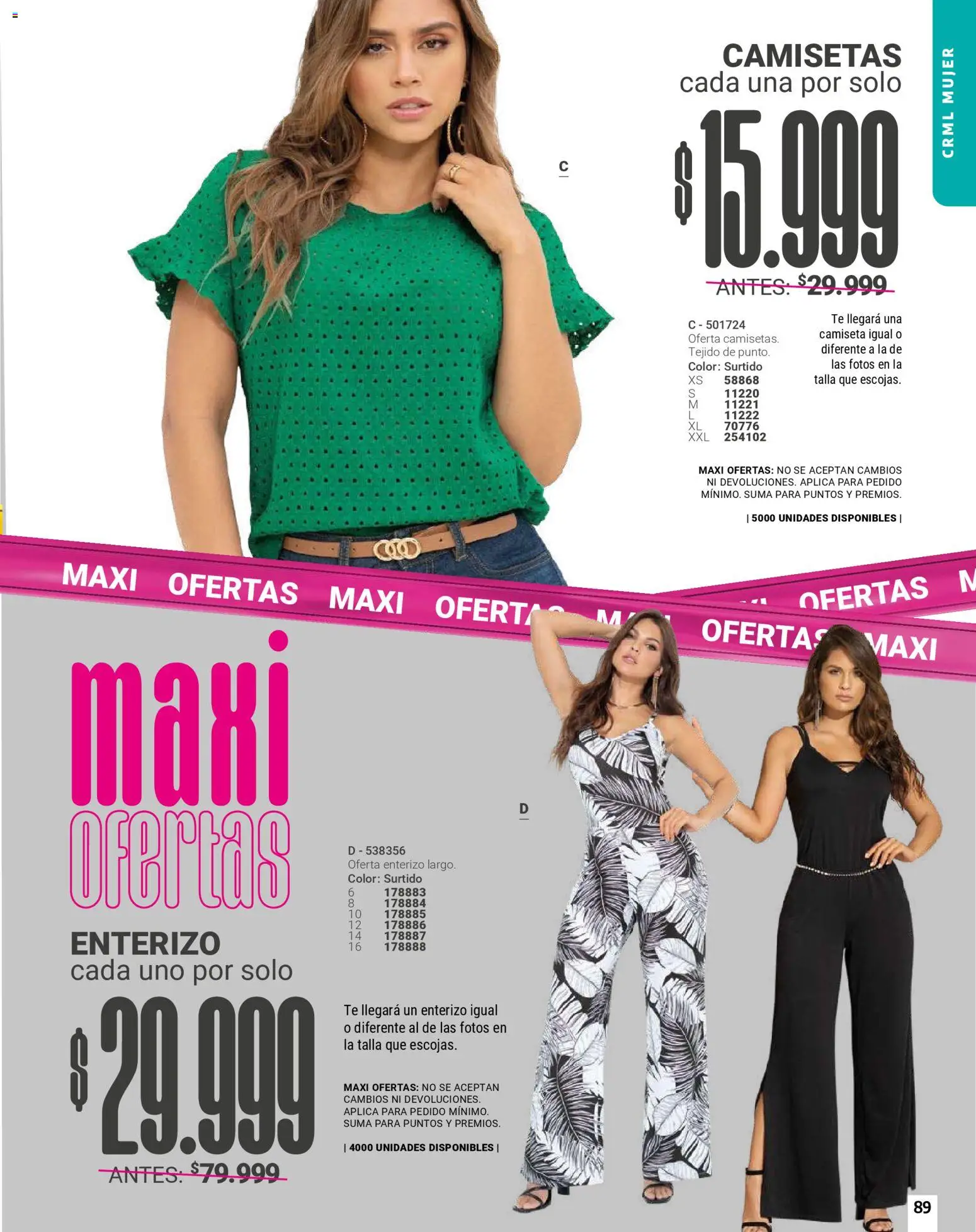 Carmel revista - valida desde el 01.03.2026 | Página: 89 | Productos: Té, Camiseta, Enterizo