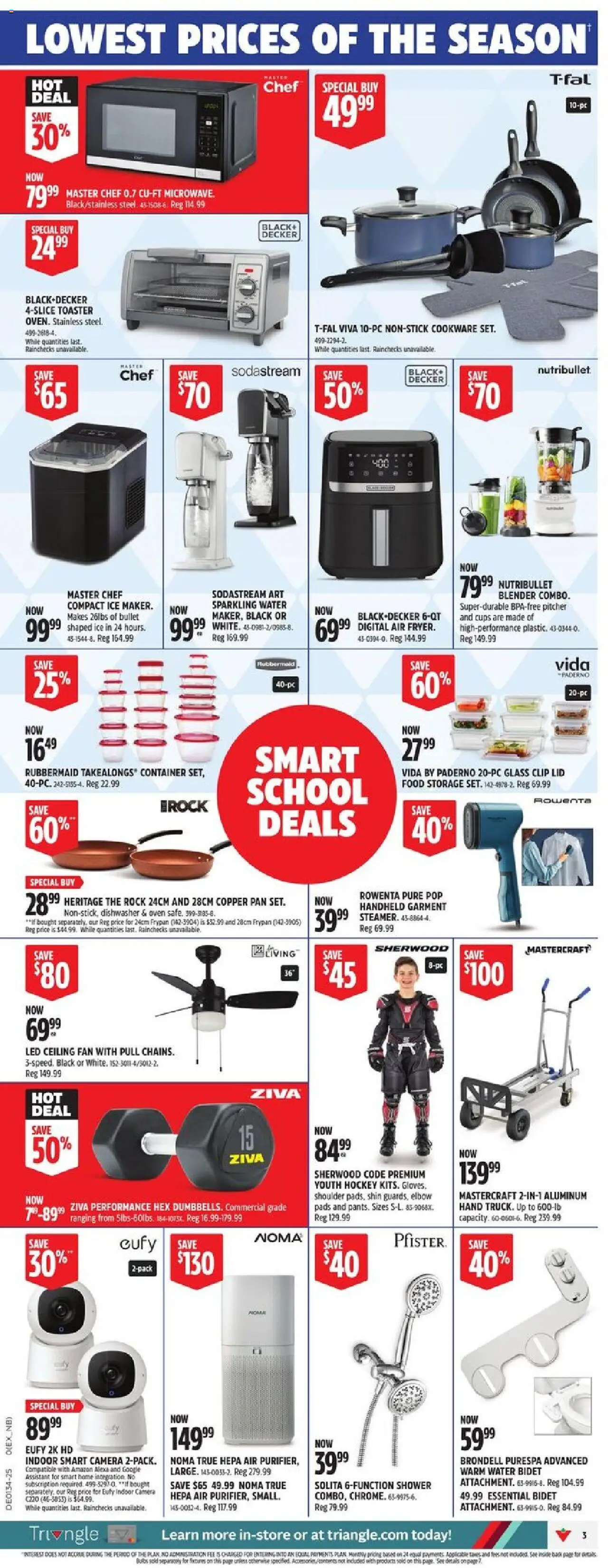 Canadian Tire flyer valid from 14.08.2025 | Page: 7 | Products: Camera, Oven, Dishwasher, Shower