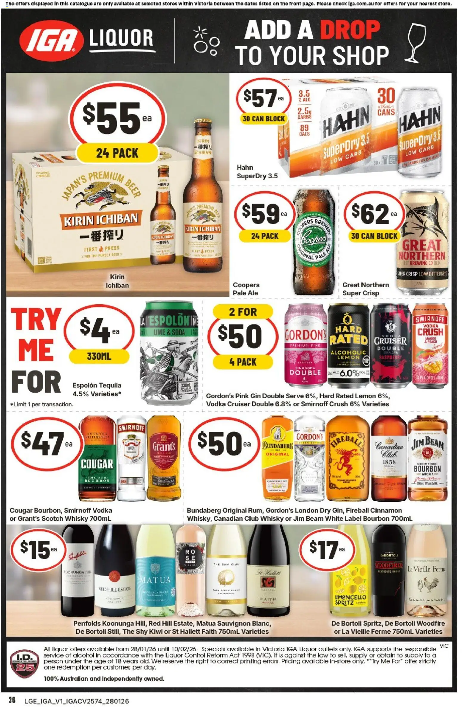 IGA catalogue - valid from 28.01.2026 | Page: 2 | Products: Bourbon, Lemon, Peach, Raspberry
