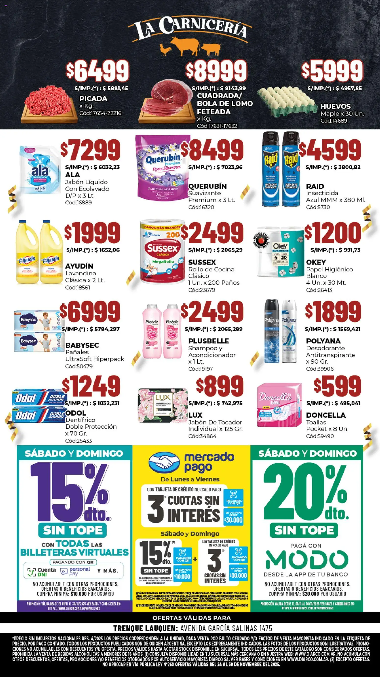 Diarco - Ofertas De Reapertura │ válido desde el 24.11.2025 | Página: 2 | Productos: Papel higiénico, Cocina, Individual, Desodorante