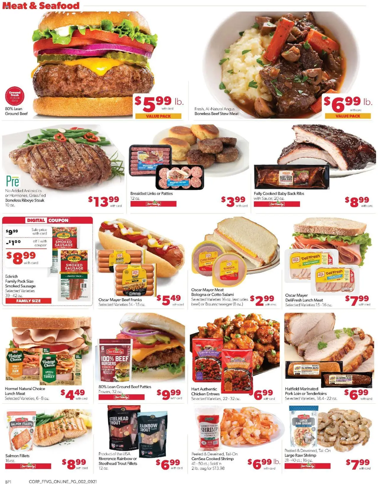 Family Fare Weekly Ad - valid from 21.09.2025 | Page: 6 | Products: Salami, Pork, Seafood, Sausage