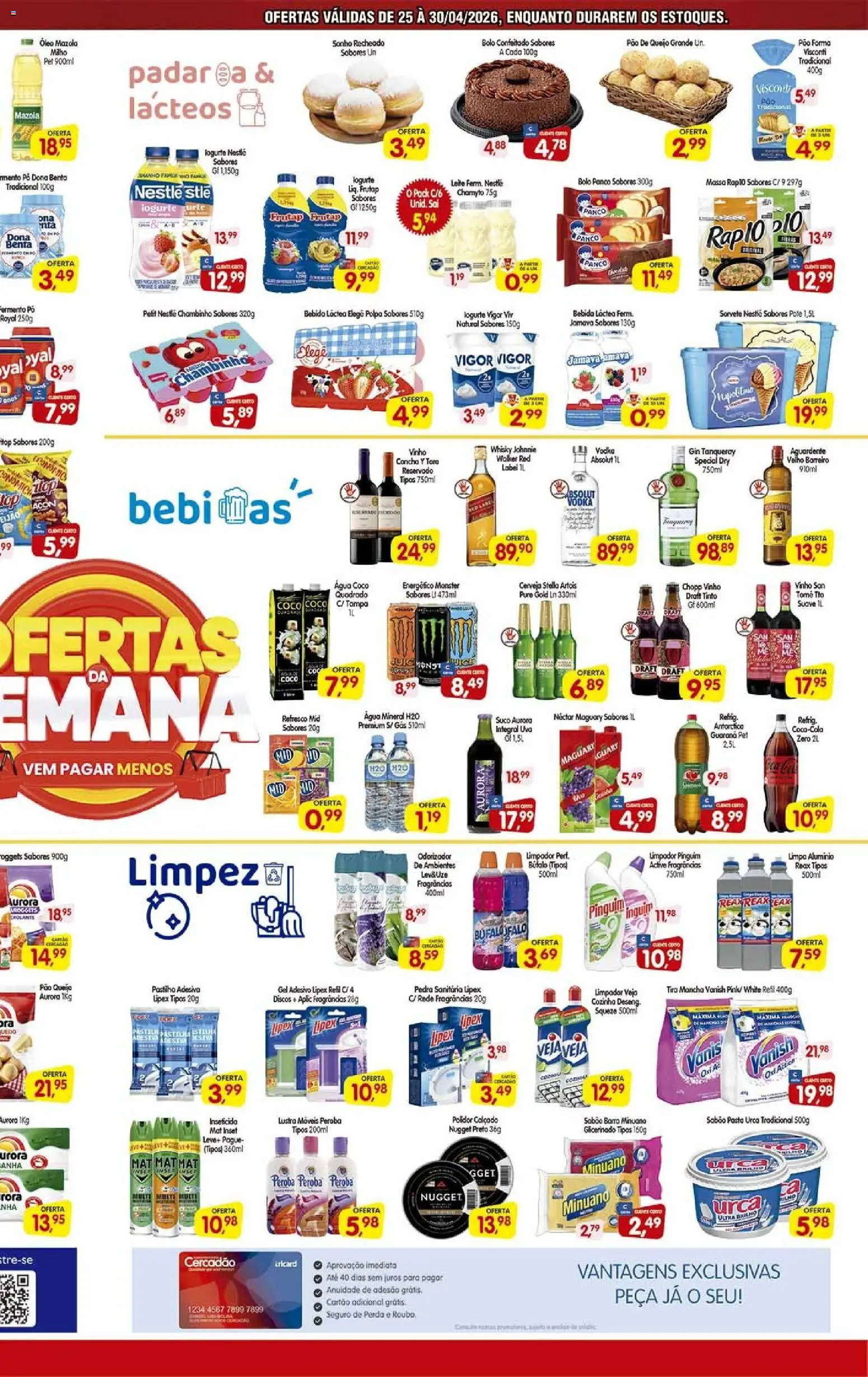 Cercadão Folheto - válido de 28.04.2026 | Página: 3 | Produtos: Refresco, Bolo, Vanish, Pão de queijo
