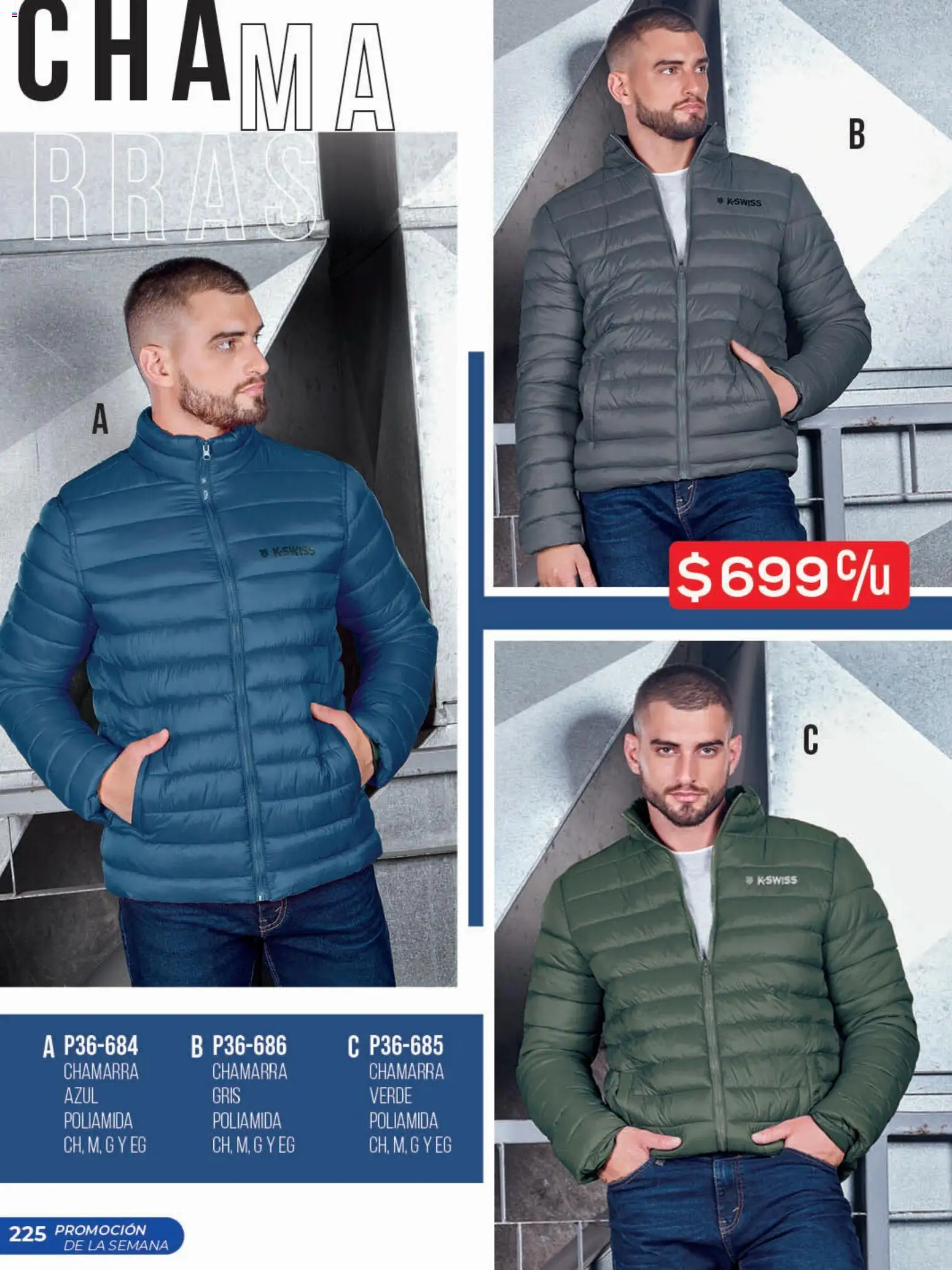 Nuevas ofertas de Cklass válidas en toda la República Mexicana desde el 16.02.2026. ¡Encuentra las mejores ofertas en Cklass catálogo Promo Semanal! | Página: 226 | Productos: Chamarra