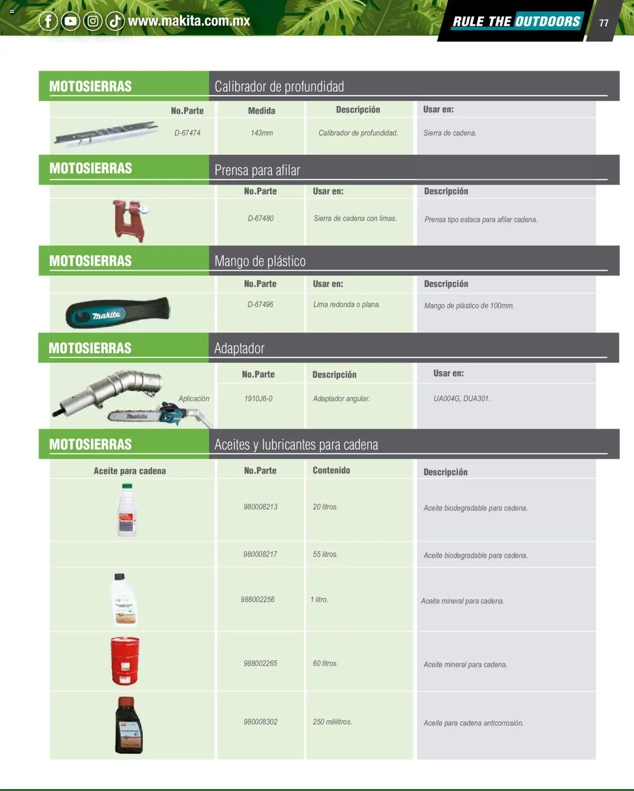 Nuevas ofertas de Makita válidas en toda la República Mexicana desde el 07.10.2024. ¡Encuentra las mejores ofertas en Makita catálogo Ope! | Página: 77 | Productos: Lima, Mango, Adaptador, Prensa