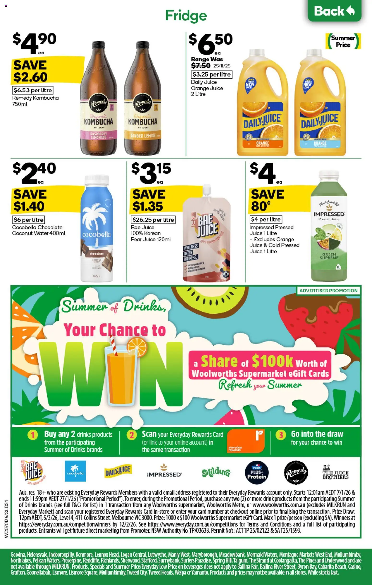 Woolworths catalogue - valid from 07.01.2026 | Page: 24 | Products: Ginger, Juice, Raspberry, Fridge