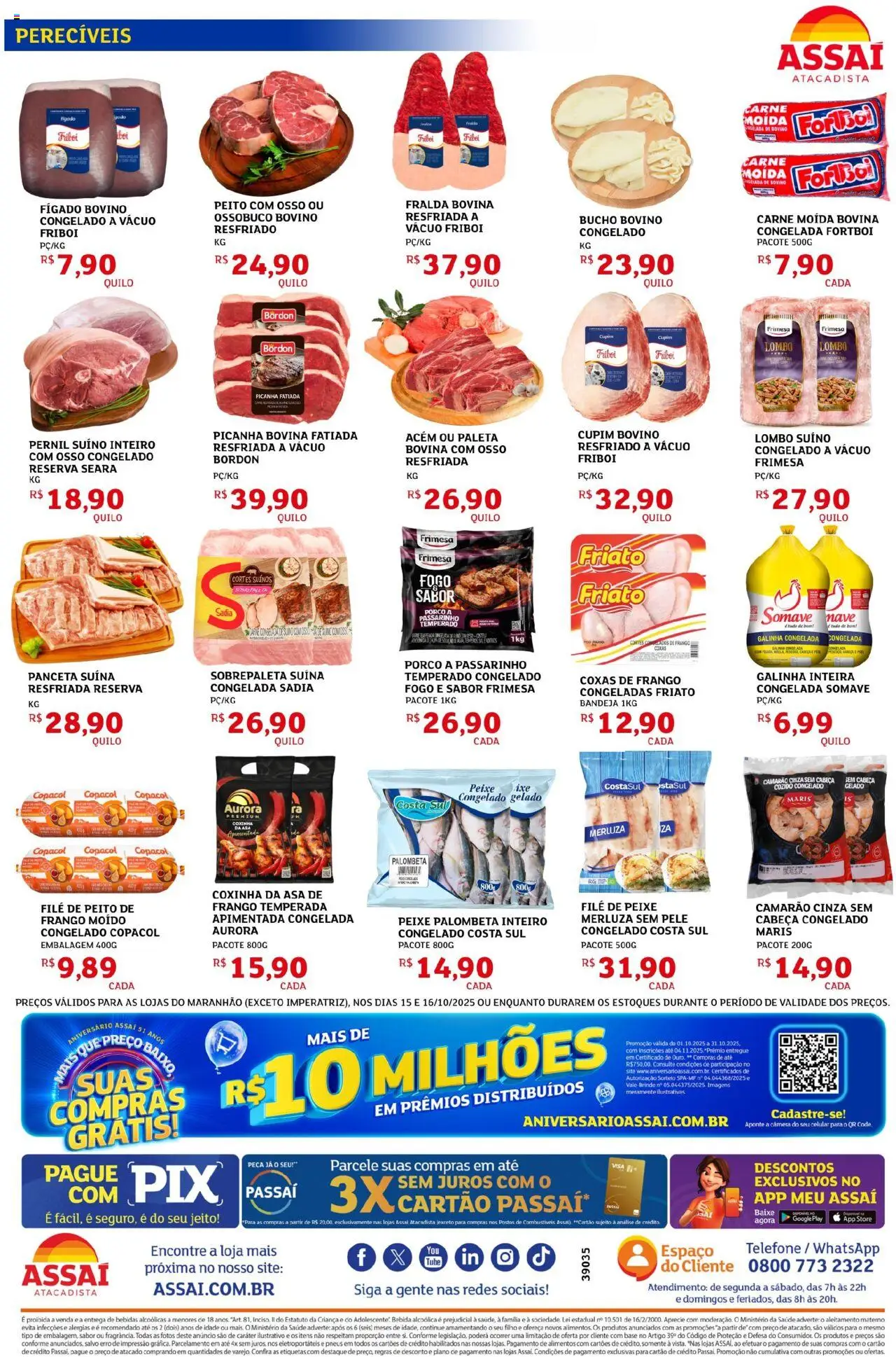 Assaí Atacadista Folheto - válido de 15.10.2025 | Página: 2 | Produtos: Lombo, Bebida, Frango, Carne moída