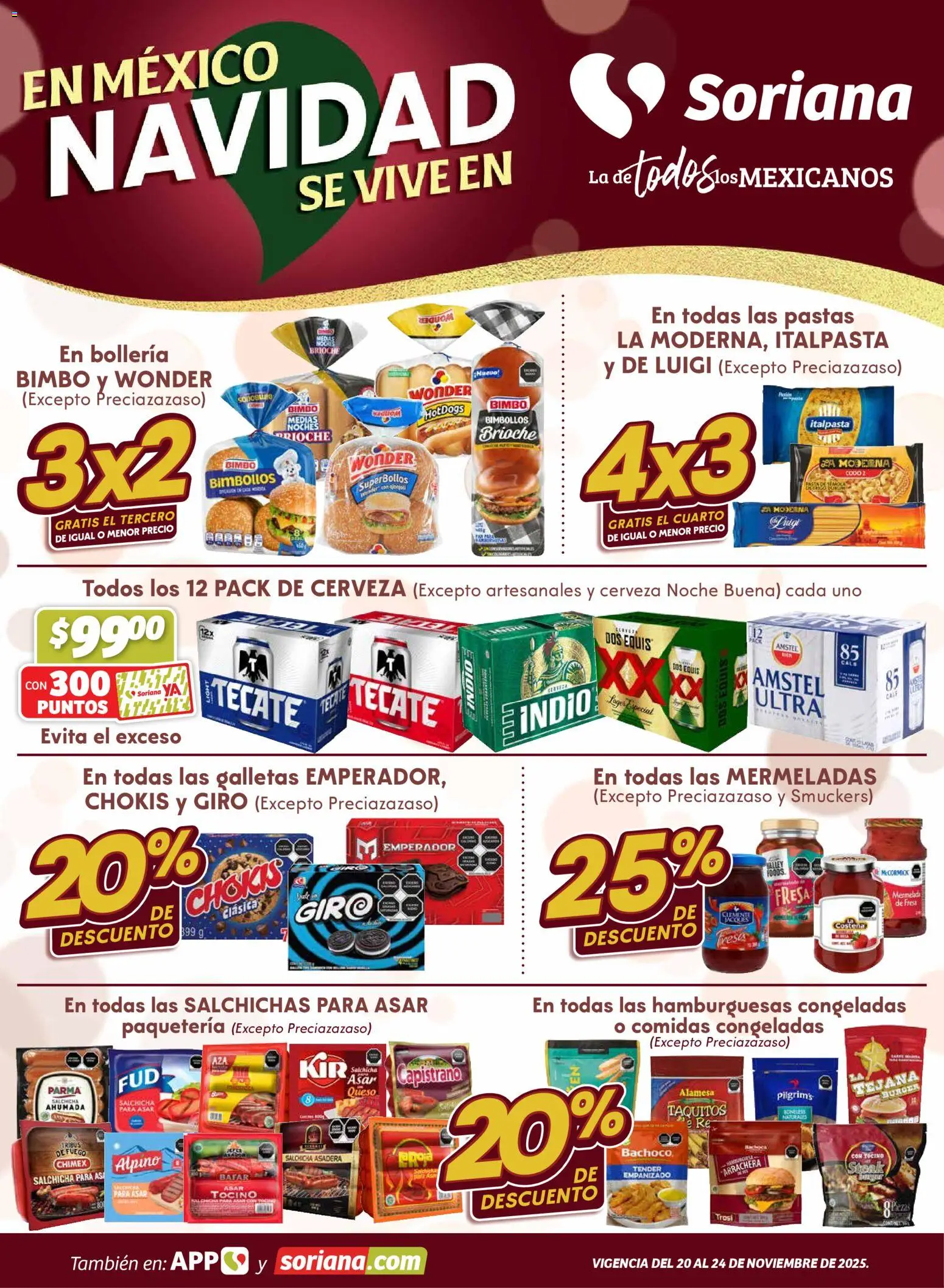 Nuevas ofertas de Soriana válidas en toda la República Mexicana desde el 20.11.2025. ¡Encuentra las mejores ofertas en Soriana - Fin de Semana Súper: Ver, Tab, Chis, Camp, Yuc y Q. Roo! | Página: 1