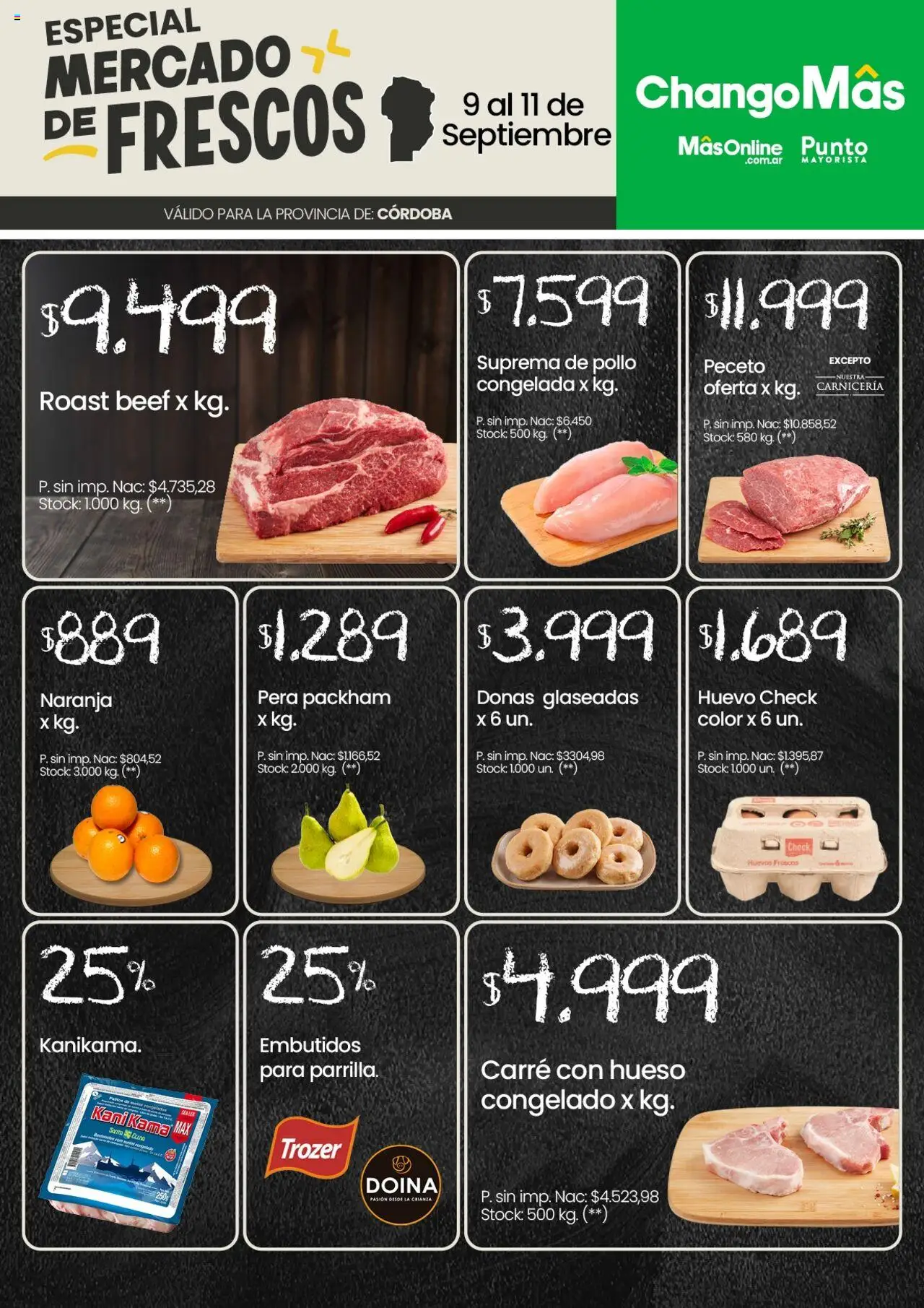 Punto Mayorista catálogo - Córdoba │ válido desde el 09.09.2025 | Página: 1 | Productos: Pollo, Pera, Huevo, Huevos
