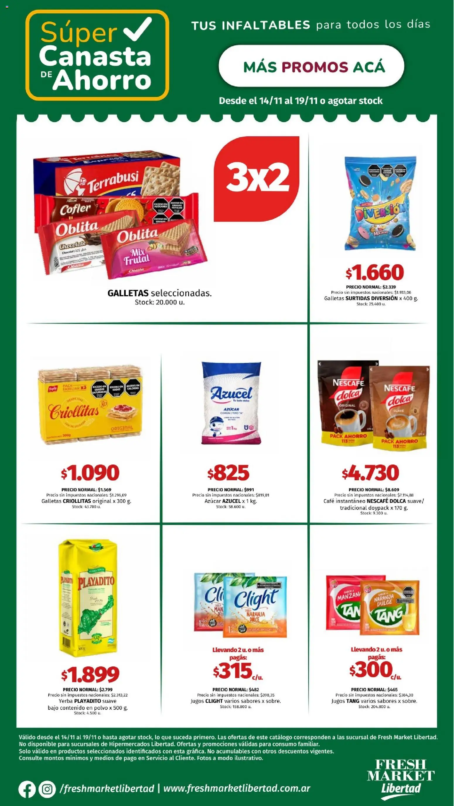 Hipermercado Libertad - Super Canasta de Ahorro │ válido desde el 14.11.2025 | Página: 3 | Productos: Azucar, Polvo, Chocolate, Canasta