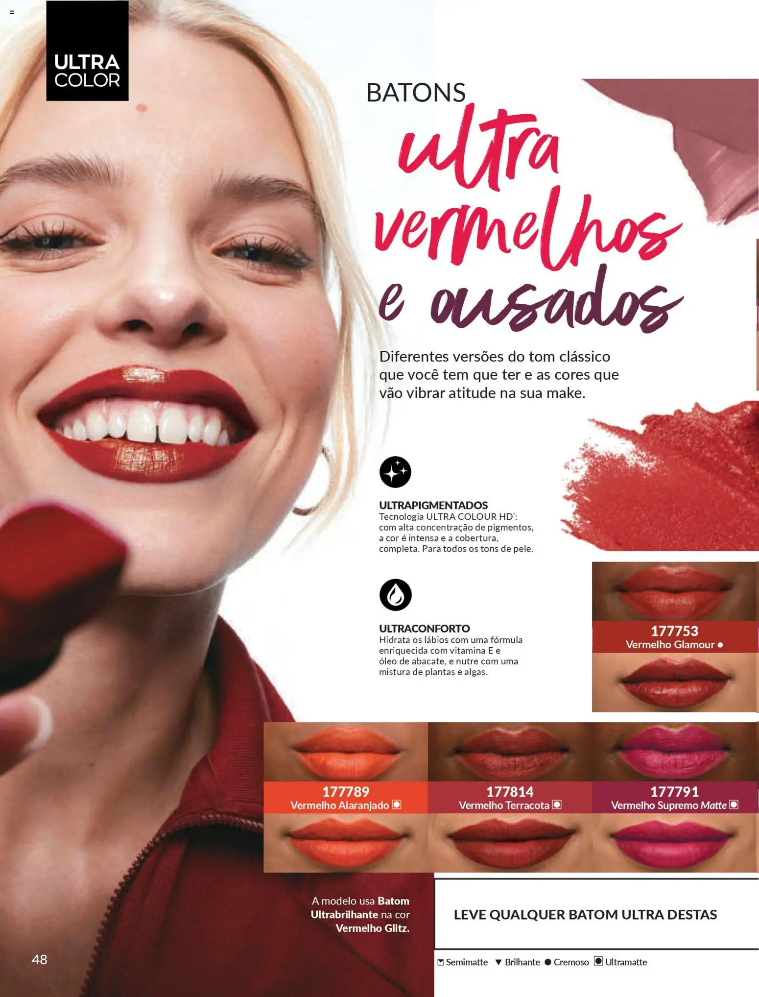 Avon Folheto - válido de 06.01.2026 | Página: 48 | Produtos: Batom, Óleo