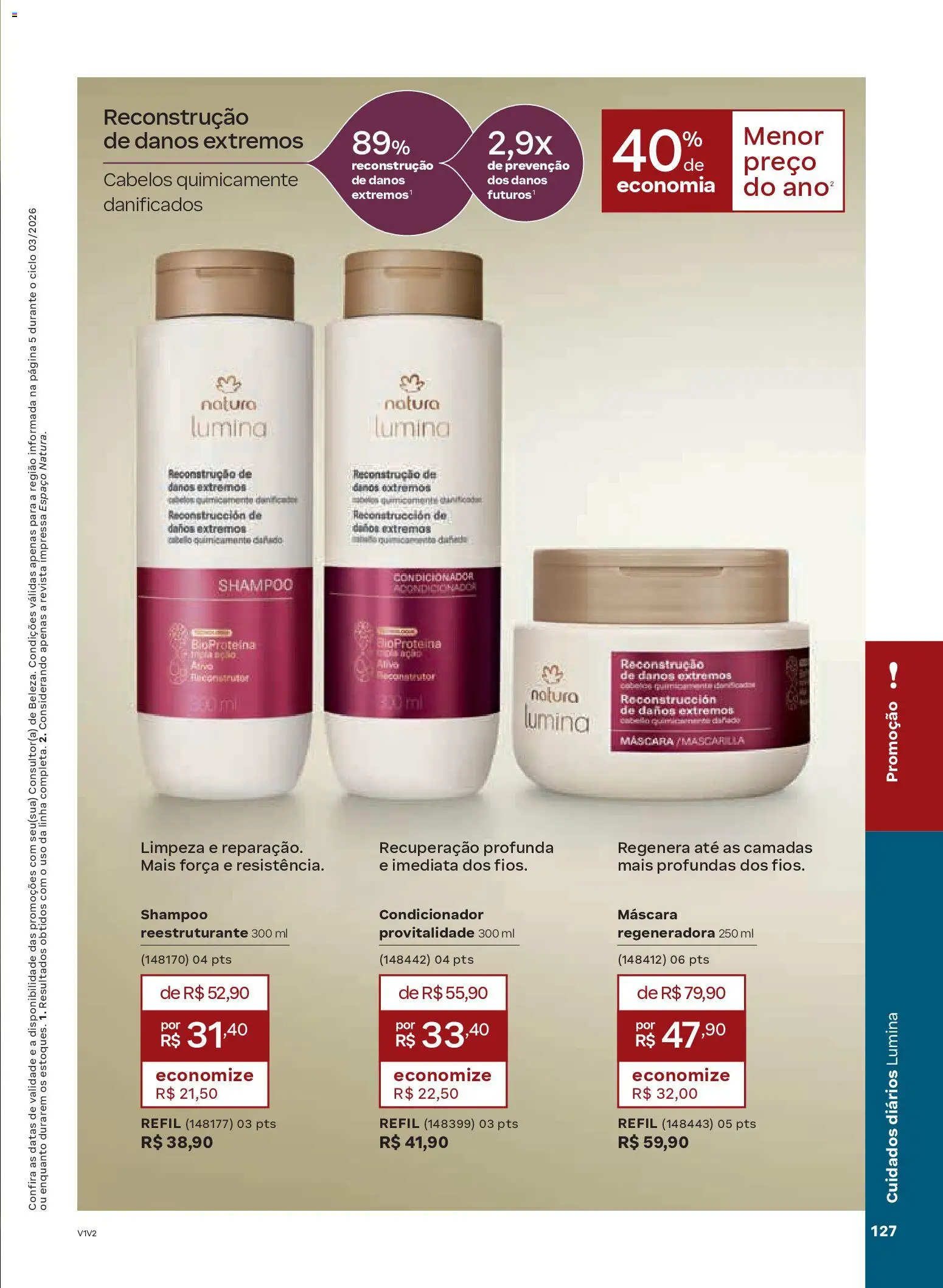 Natura Folheto - válido de 04.02.2026 | Página: 127 | Produtos: Shampoo, Condicionador, Revista