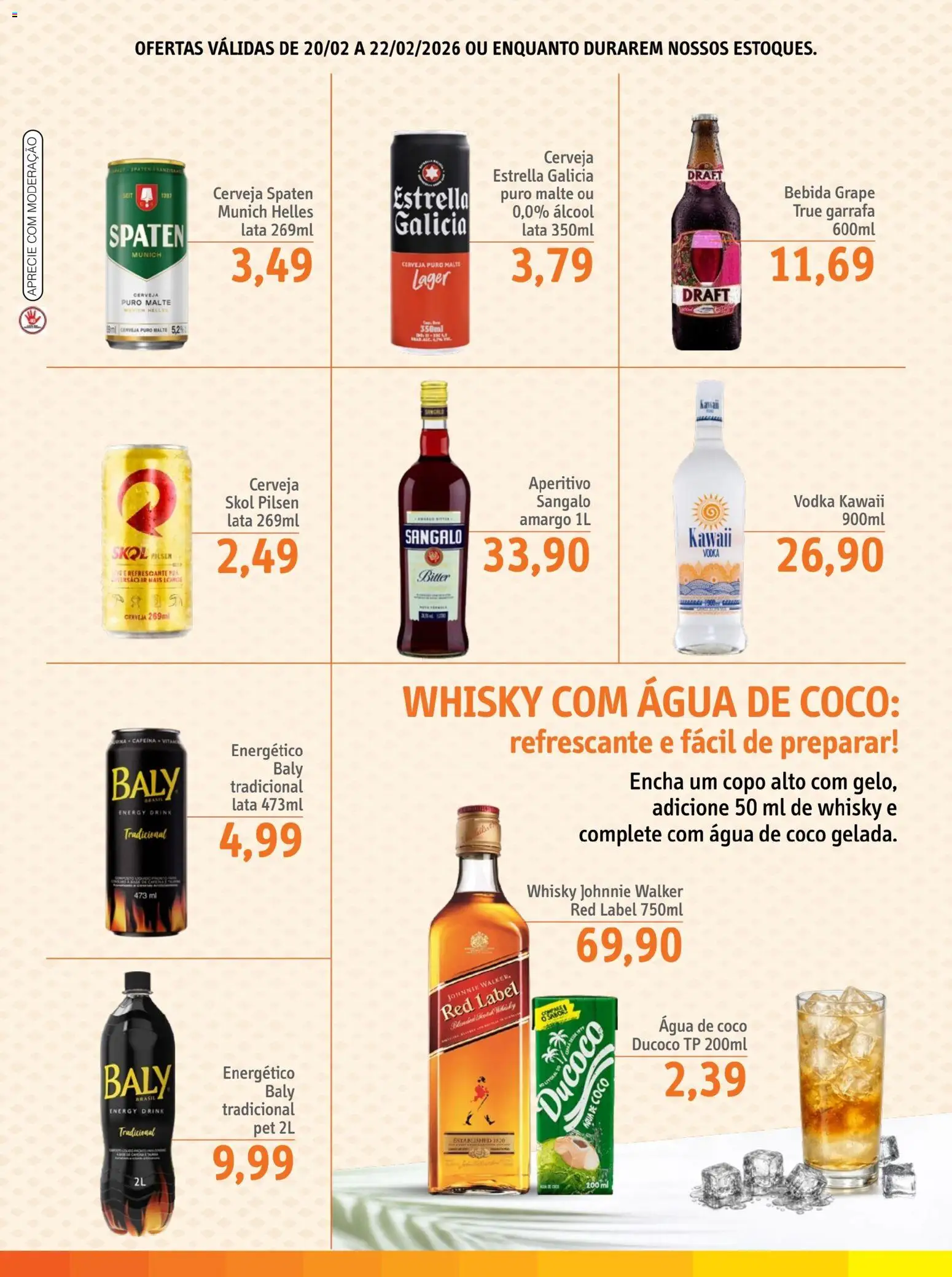 Sonda Folheto - válido de 20.02.2026 | Página: 2 | Produtos: Coco, Água de coco, Whisky, Bebida