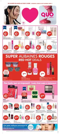 Preview of QUO BEAUTY Brosse ovale recyclé / Recycled Oval Brush ou/or brosse araignée ombre / Vent Brush Ombre, Produits sélectionnés/Selected Types from shop Pharmaprix valid from 27.03.2026 | Page: 9