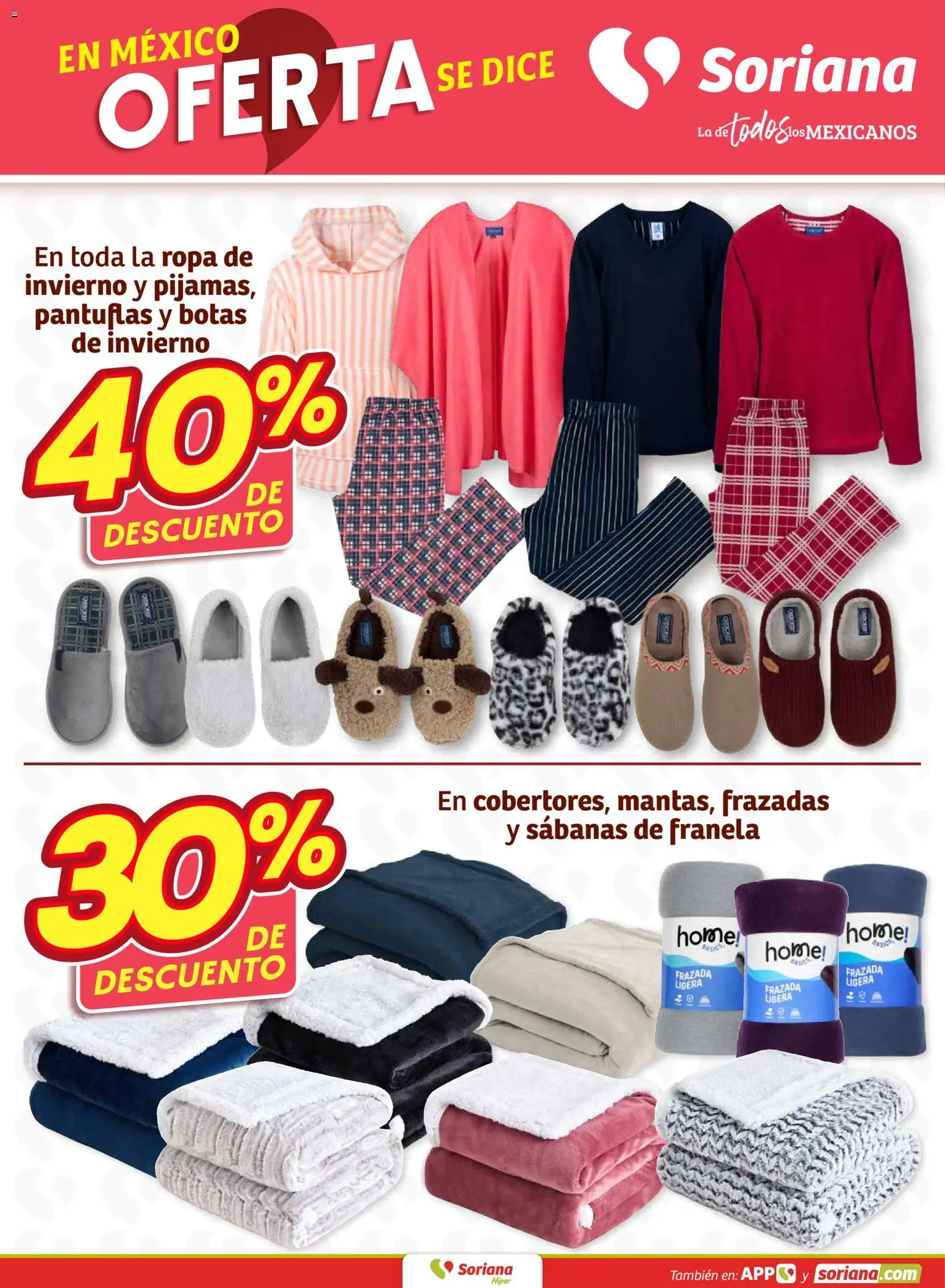 Nuevas ofertas de Soriana válidas en toda la República Mexicana desde el 08.01.2026. ¡Encuentra las mejores ofertas en Soriana - Fin de Semana Híper: Ags, Nay, Jal, Qro, Col, Mich, Gto, Hgo, Tlax, Mor, Pue, Gro, Oax, Edo. de Mex, Valle de México, Zac y SLP (2)! | Página: 8 | Productos: Botas, Pantuflas, Ropa, Sabanas