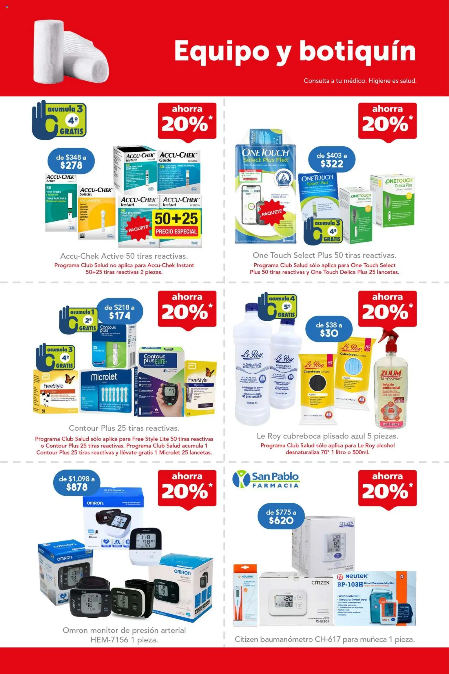 Nuevas ofertas de Farmacia San Pablo válidas en toda la República Mexicana desde el 12.04.2026. ¡Encuentra las mejores ofertas en Farmacia San Pablo catálogo! | Página: 2 | Productos: Termómetro, Monitor, Cubrebocas