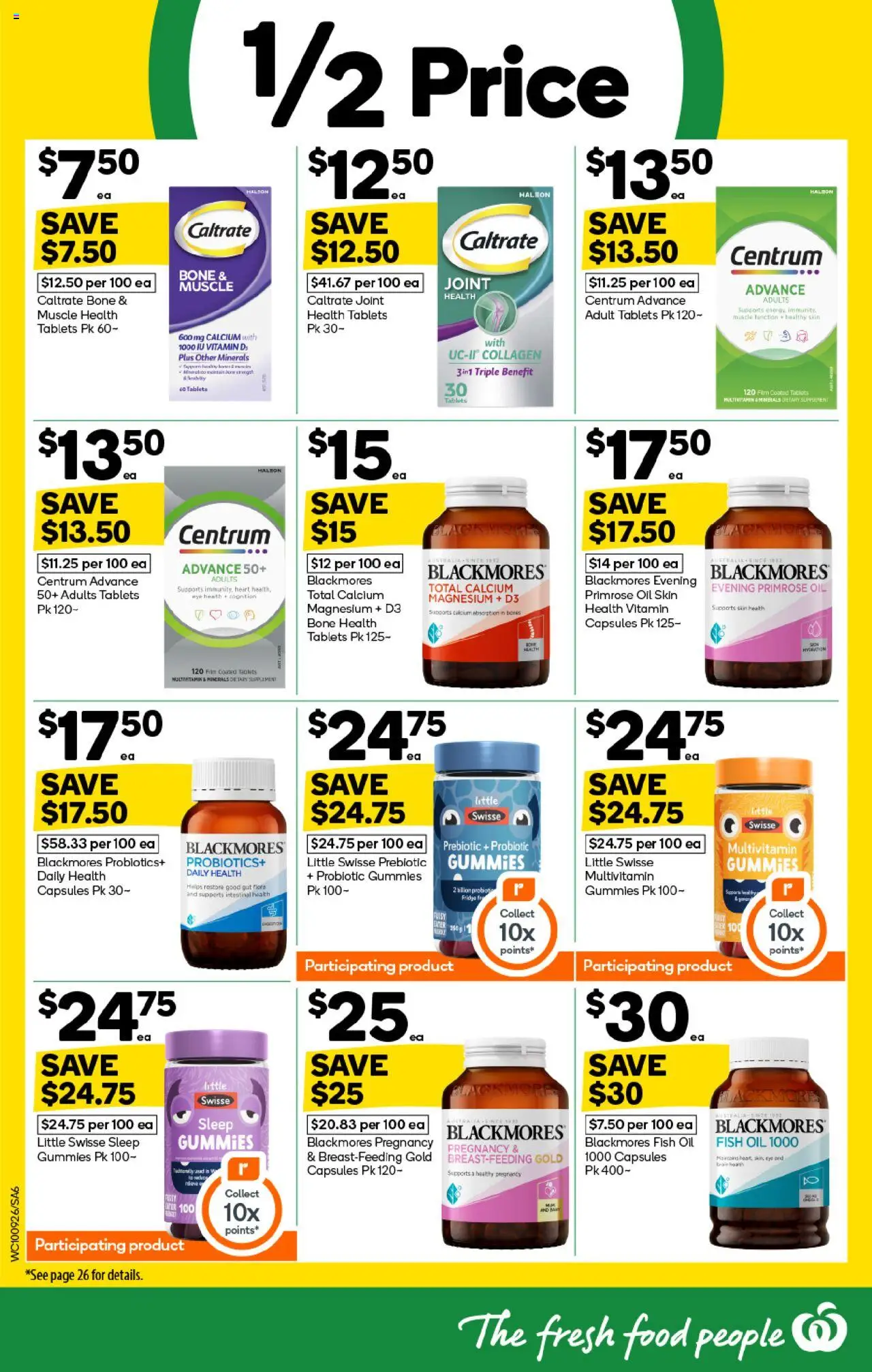 Woolworths catalogue - valid from 10.09.2025 | Page: 6 | Products: Fish, Multivitamin, Tablets, Vitamin