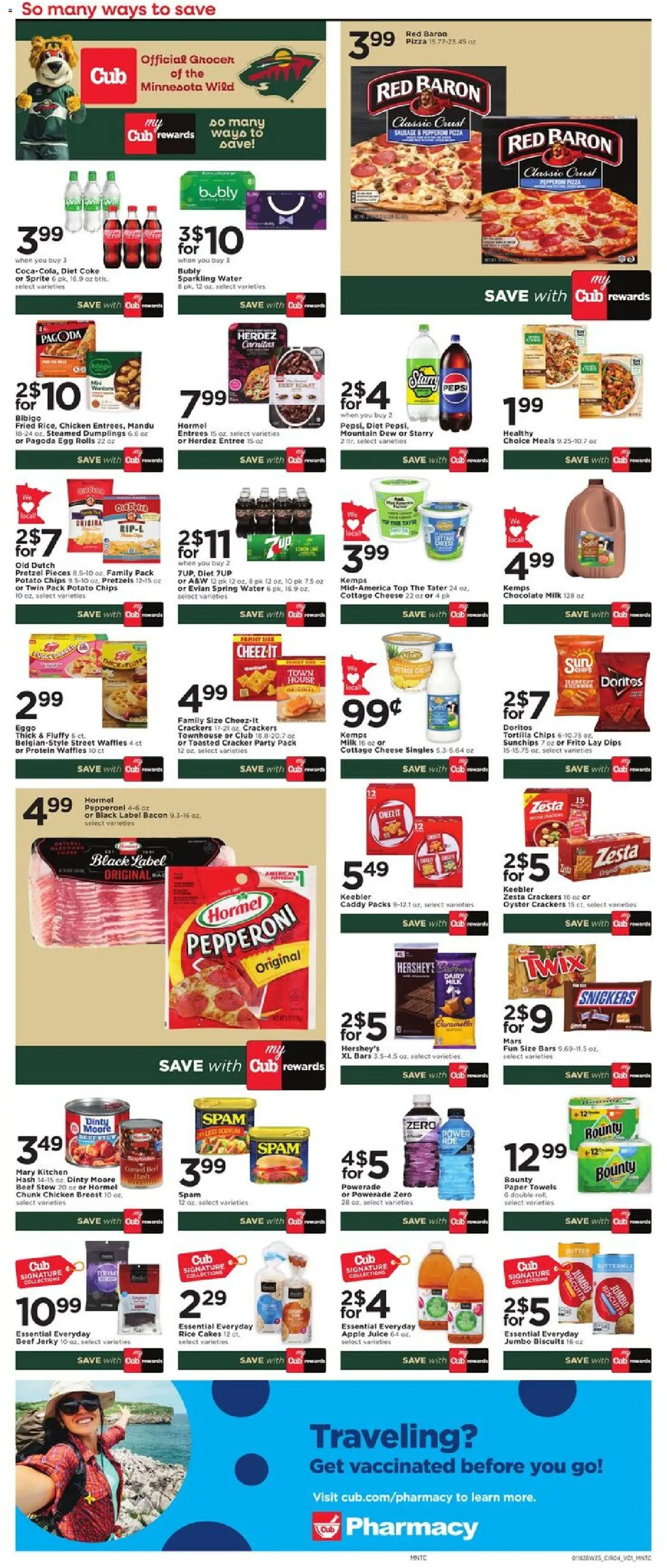 Cub Foods Weekly Ad - valid from 18.01.2026 | Page: 8 | Products: Milk, Cheese, Beef, Belt