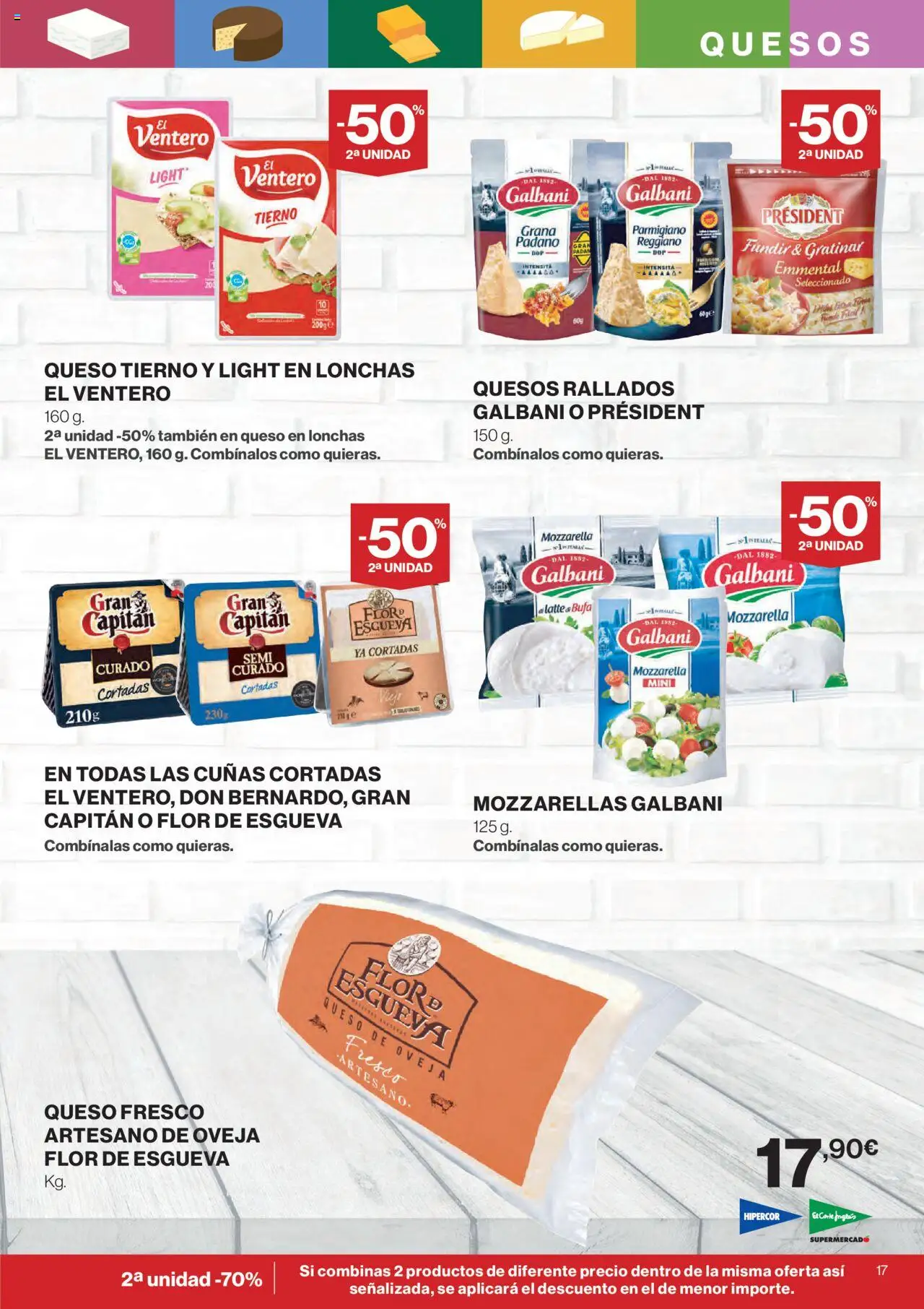 Nuevas ofertas de El Corte Inglés válidas en toda la República Mexicana desde el 25.09.2025. ¡Encuentra las mejores ofertas en El Corte Inglés - Catálogo Que necesitas hoy! | Página: 17 | Productos: Queso