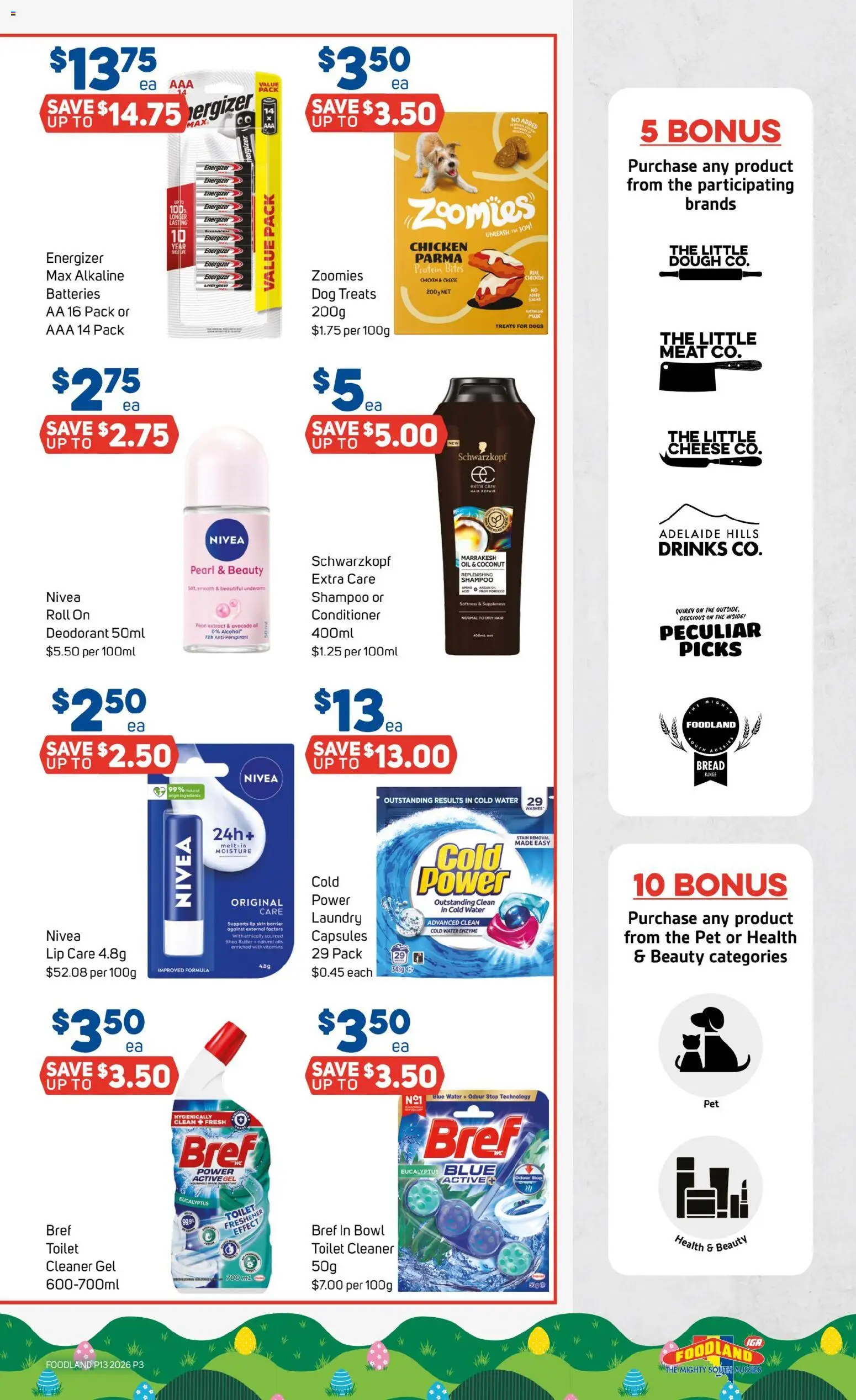 Foodland catalogue - valid from 25.03.2026 | Page: 3 | Products: Chicken, Avocado, Batteries, Laundry