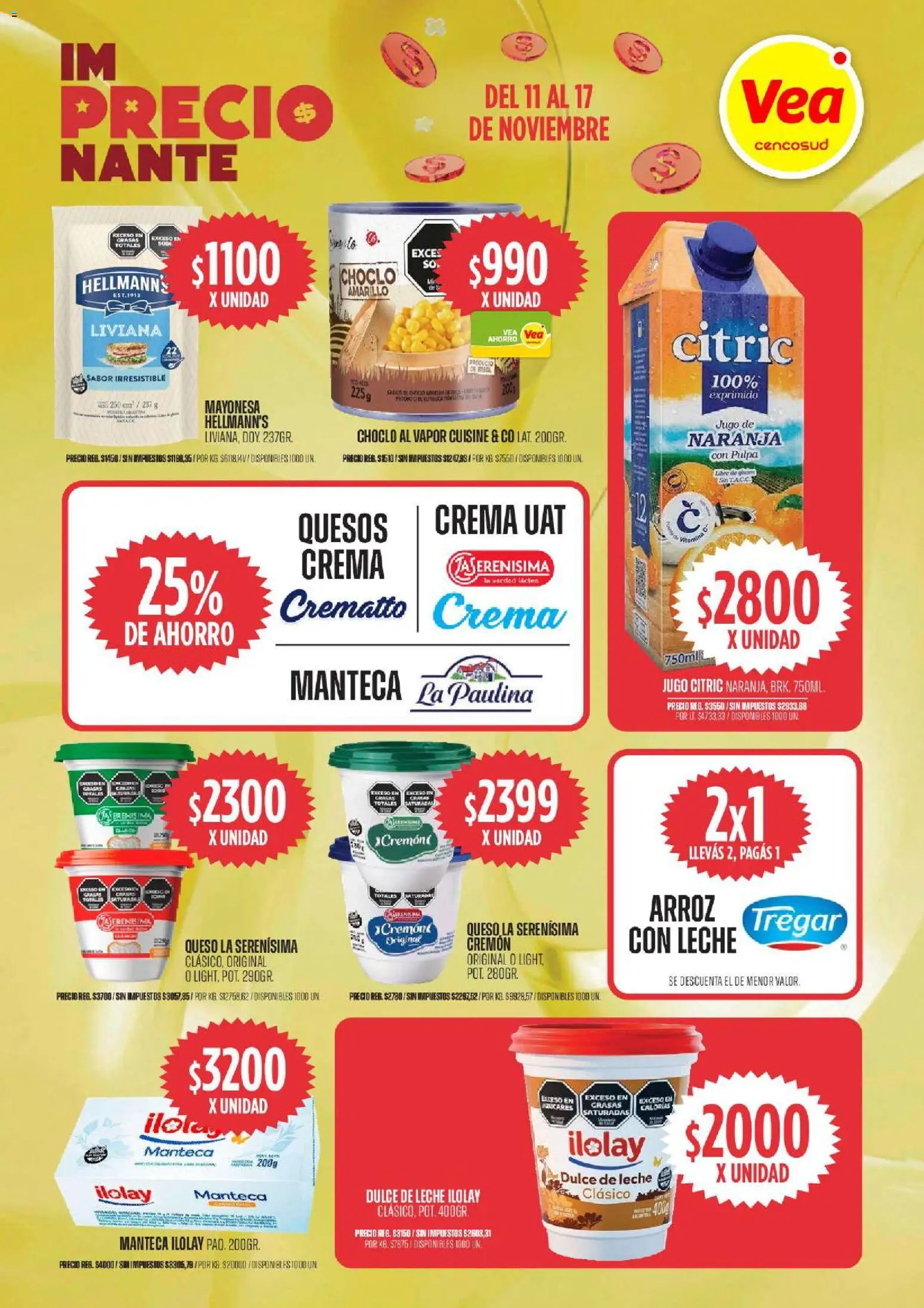 Vea ofertas │ válido desde el 11.11.2025 | Página: 5 | Productos: Choclo, Leche, Queso, Arroz